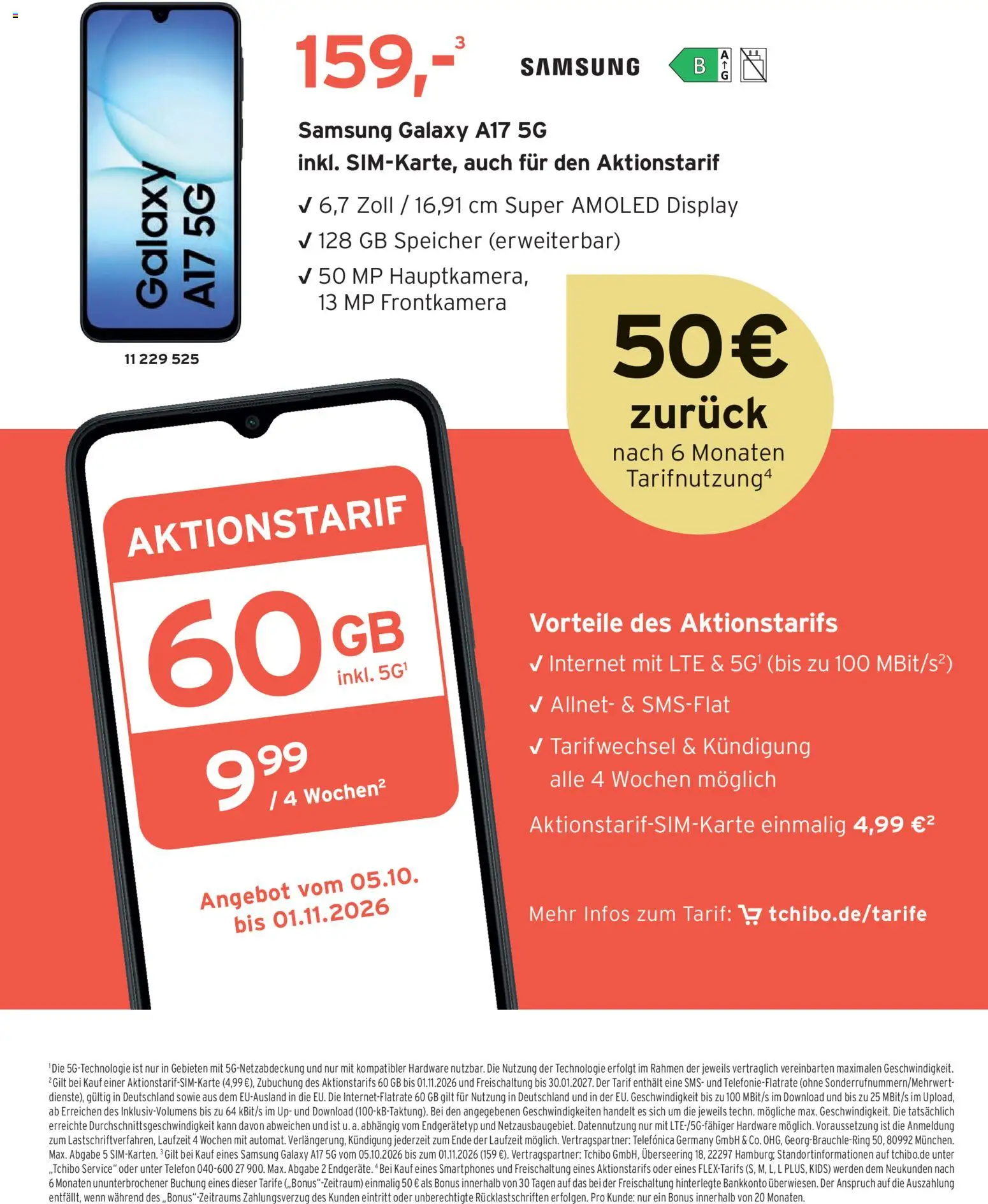 Angebote Tchibo – gültig ab 08.10.2026 | Seite: 183 | Produkte: Samsung, Smartphones, Telefon