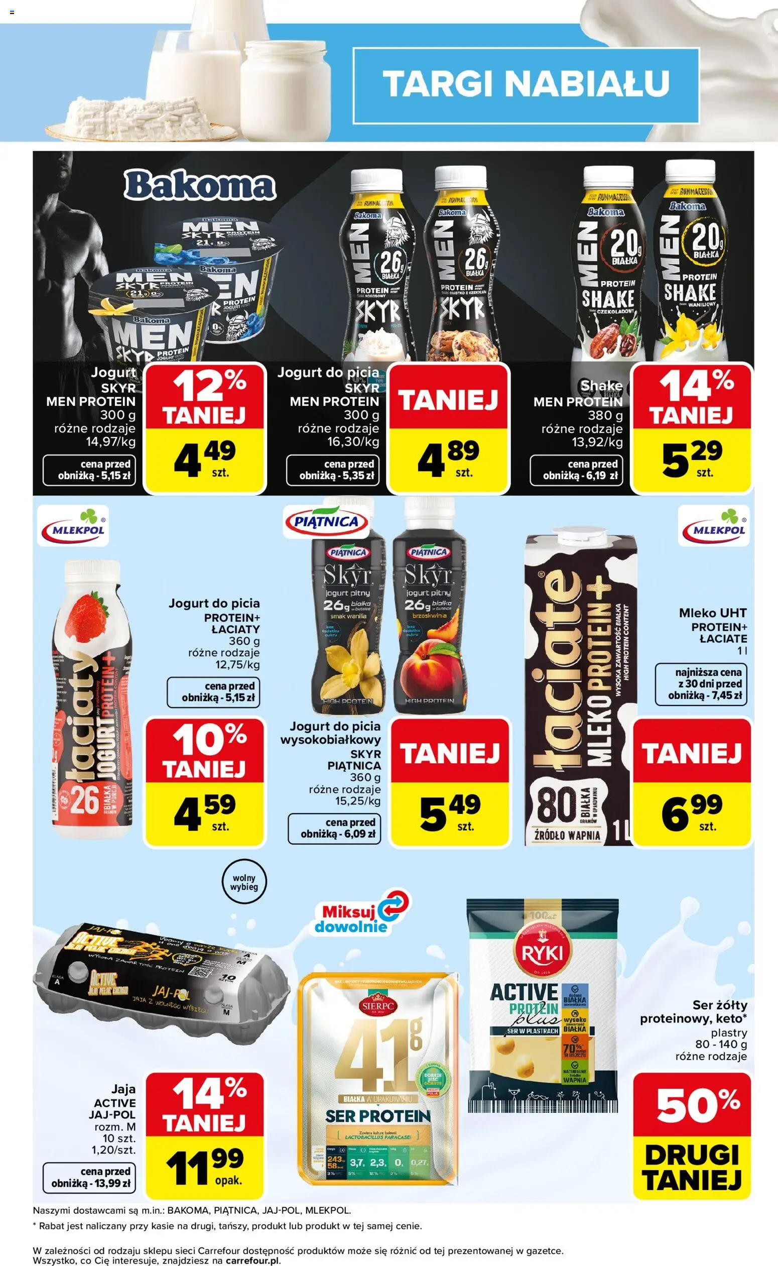 Carrefour gazetka - Targi nabiału od 04.05.2026 | Strona: 3 | Produkty: Jogurt pitny, Ser, Jaja, Skyr