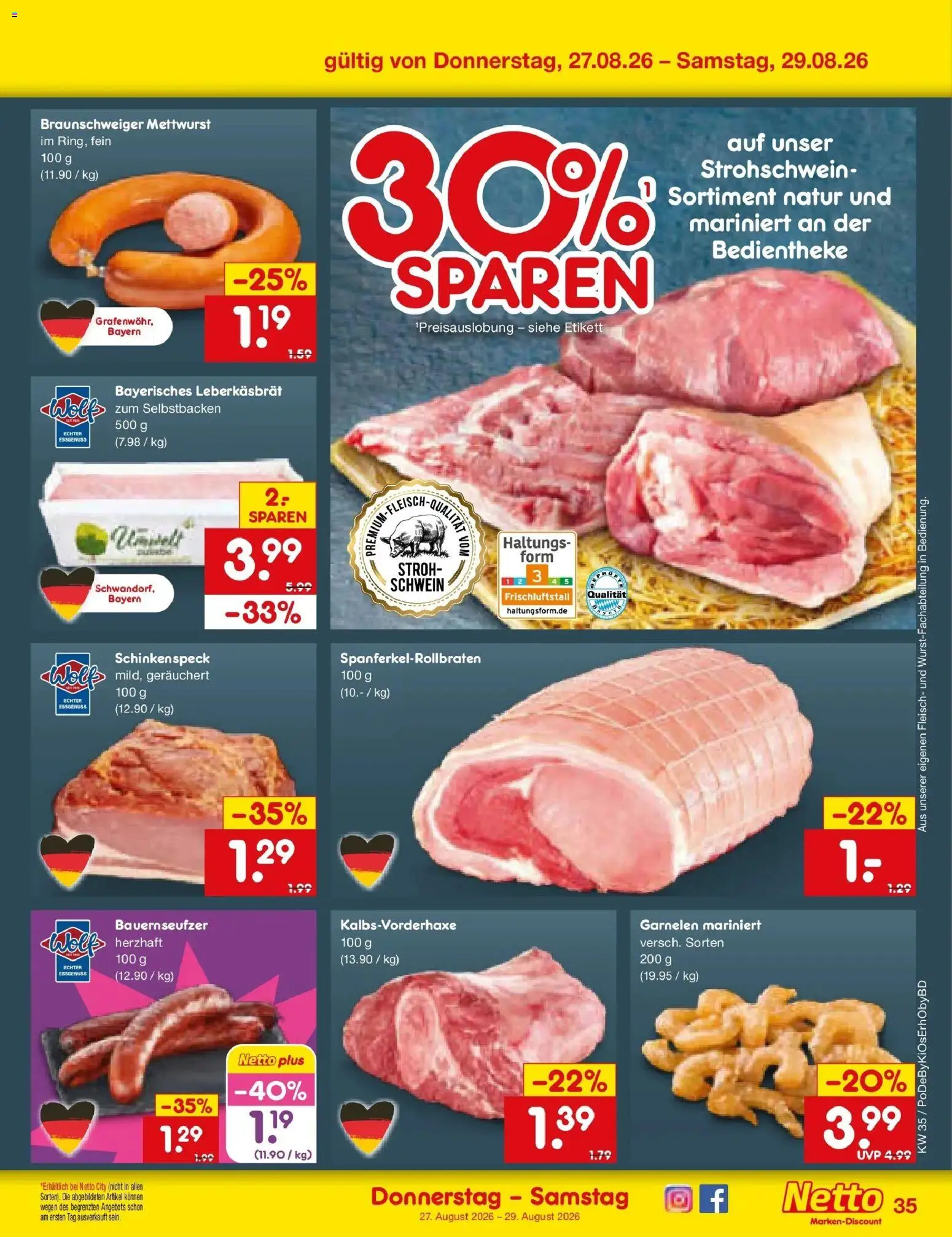 Netto Marken-Discount Prospekt Mistelbach – gültig ab 24.08.2026 | Seite: 49 | Produkte: Garnelen, Fleisch