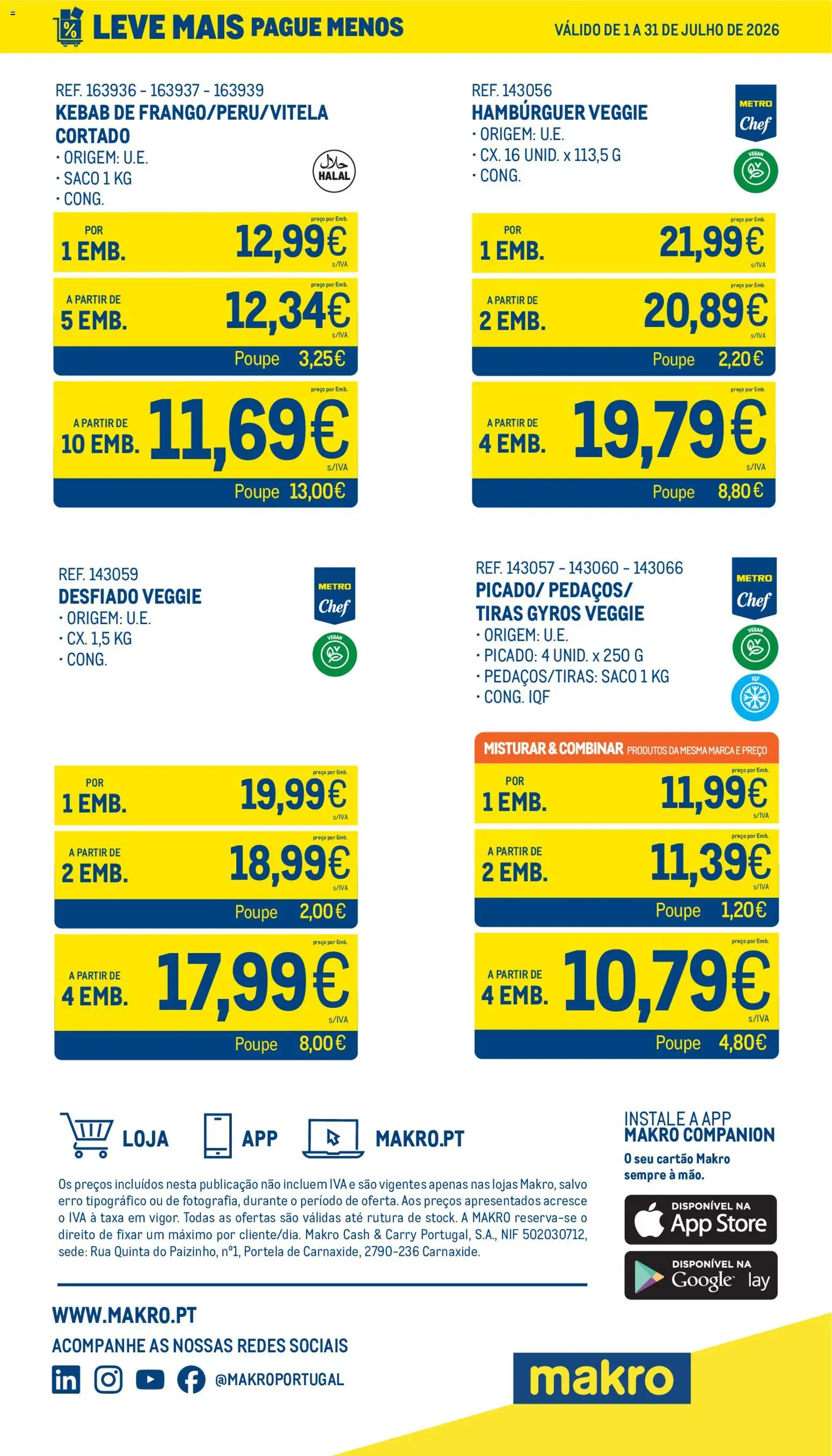 Makro Leve Mais Pague Menos - Carne Congelada │ válido de 01/07/2026 | Página: 6 | Produtos: Hambúrguer