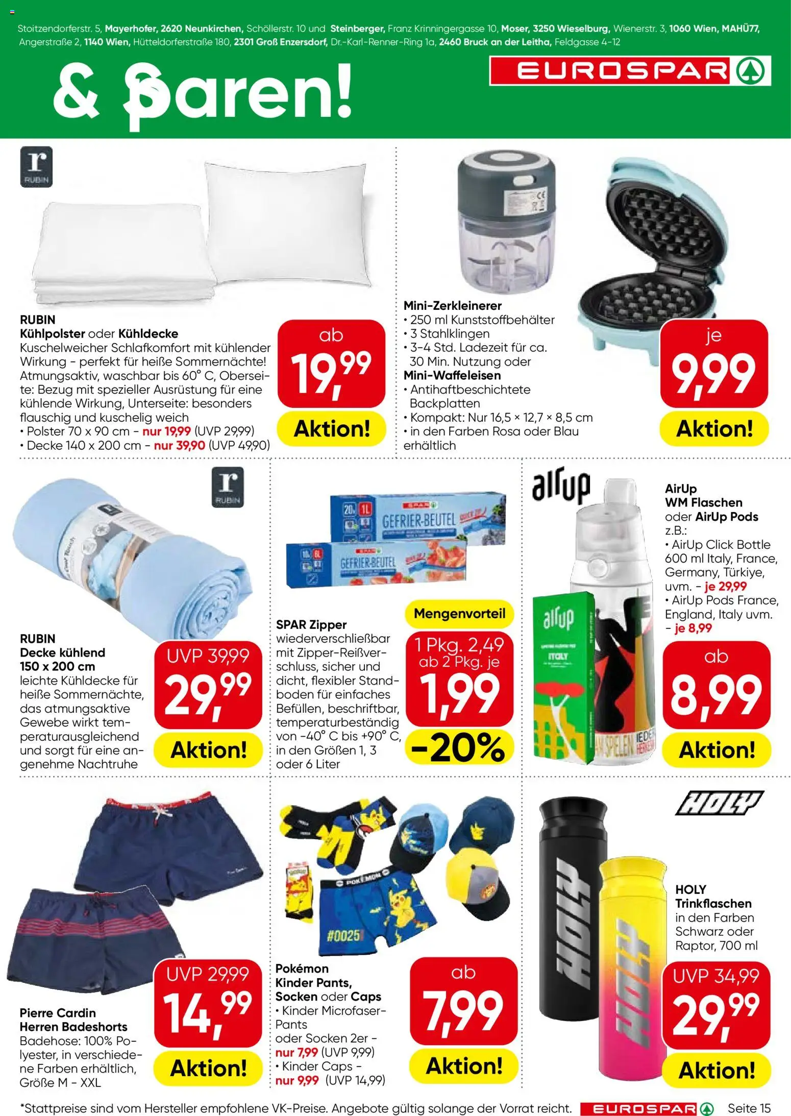 Eurospar Flugblatt gültig ab 03.06.2026 | Seite: 15 | Produkte: Socken, Decke