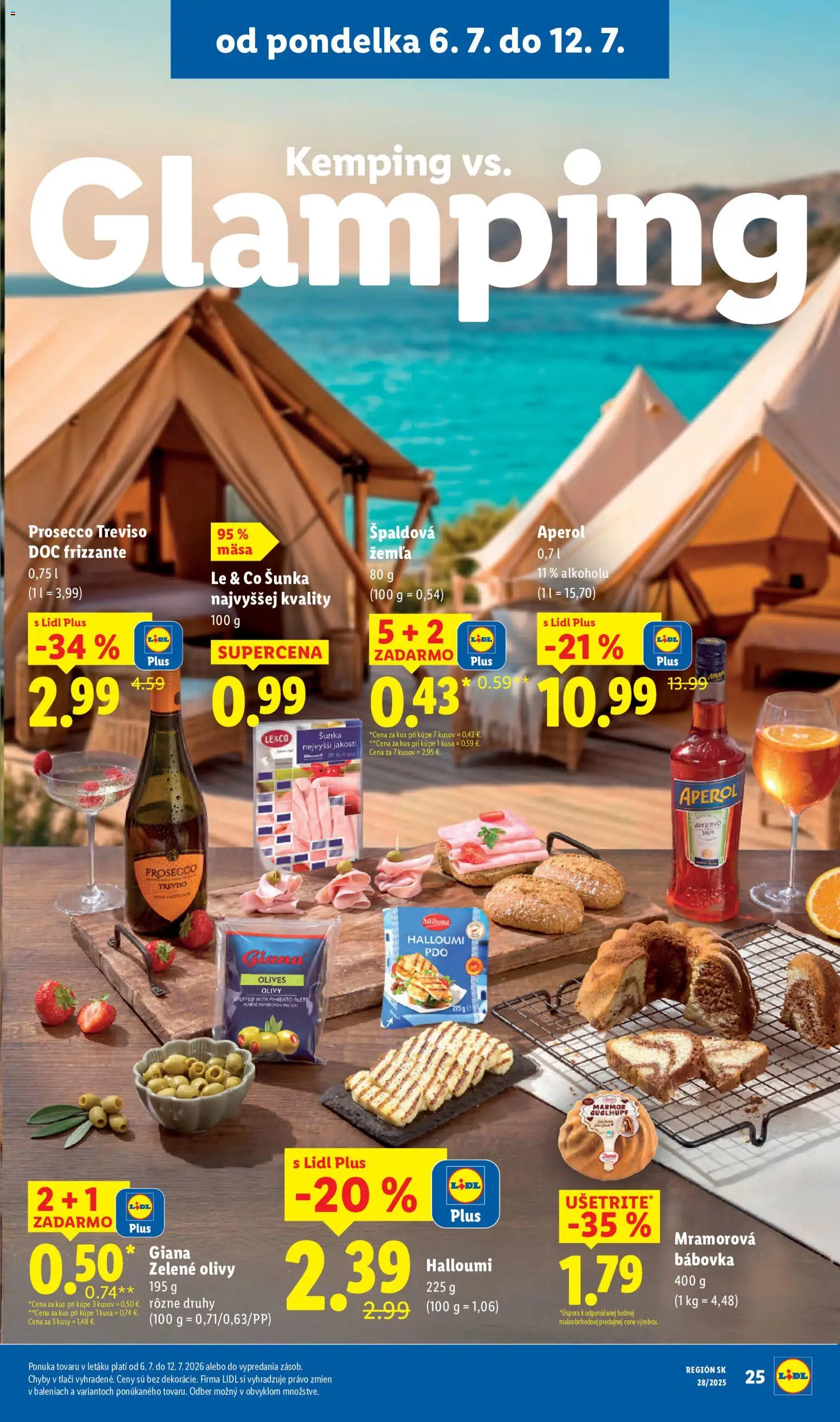 Nové Lidl akcie – leták je platný od 06.07.2026 | Strana: 37 | Produkty: Šunka, Prosecco, Aperol