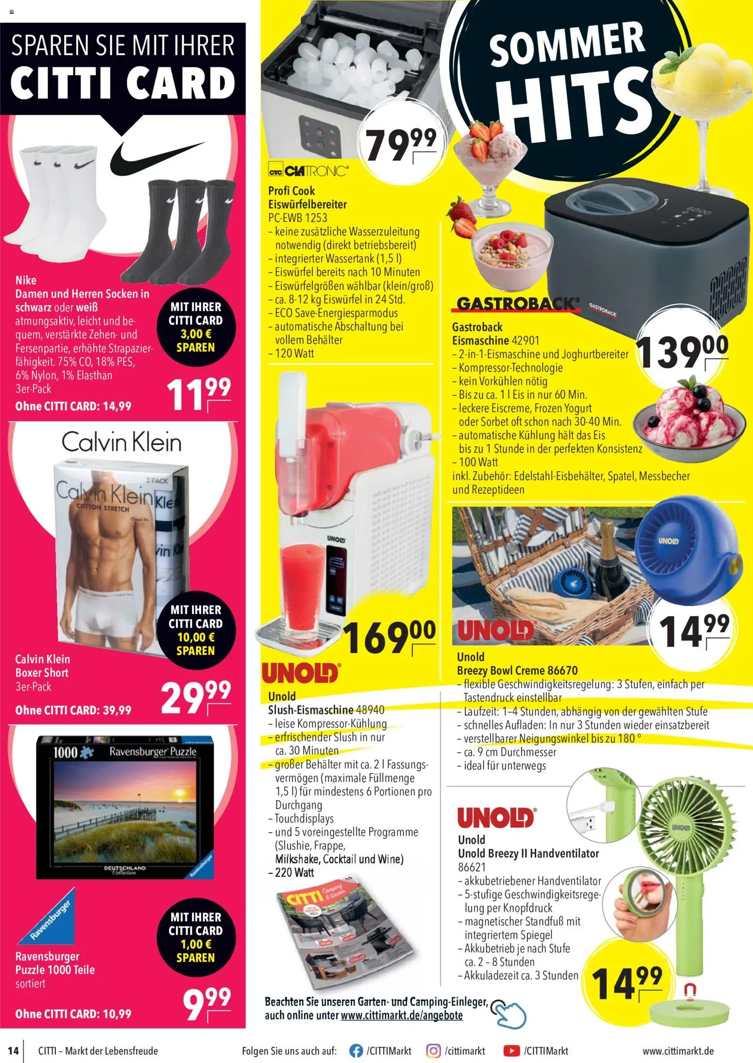 CITTI Markt Prospekt – gültig ab 05.08.2026 | Seite: 18 | Produkte: Spiegel, Creme, Socken, Eis