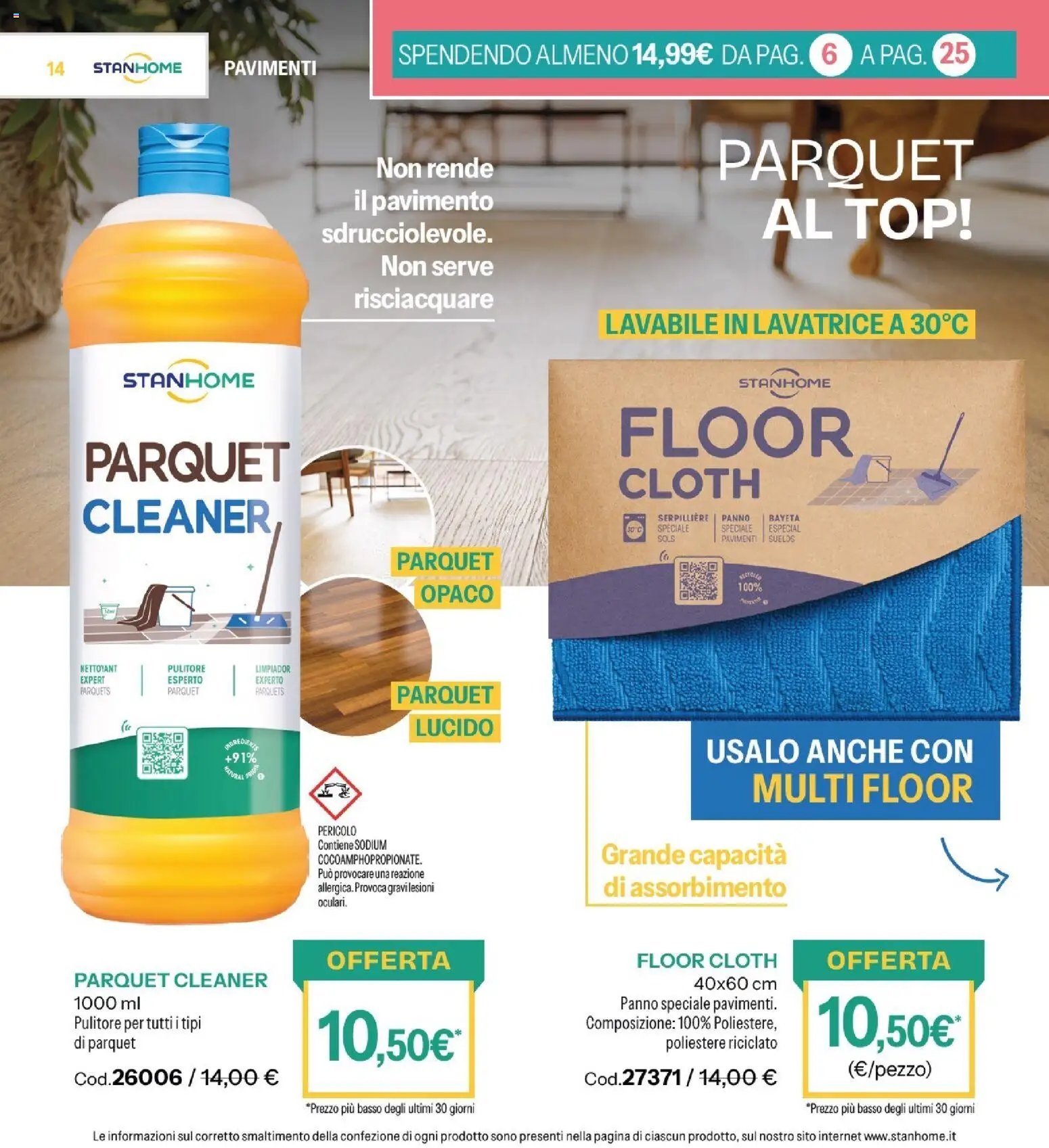 Volantino Stanhome del 03.06.2026 | Pagina: 14 | Prodotti: Pavimento, Top, Lavatrice