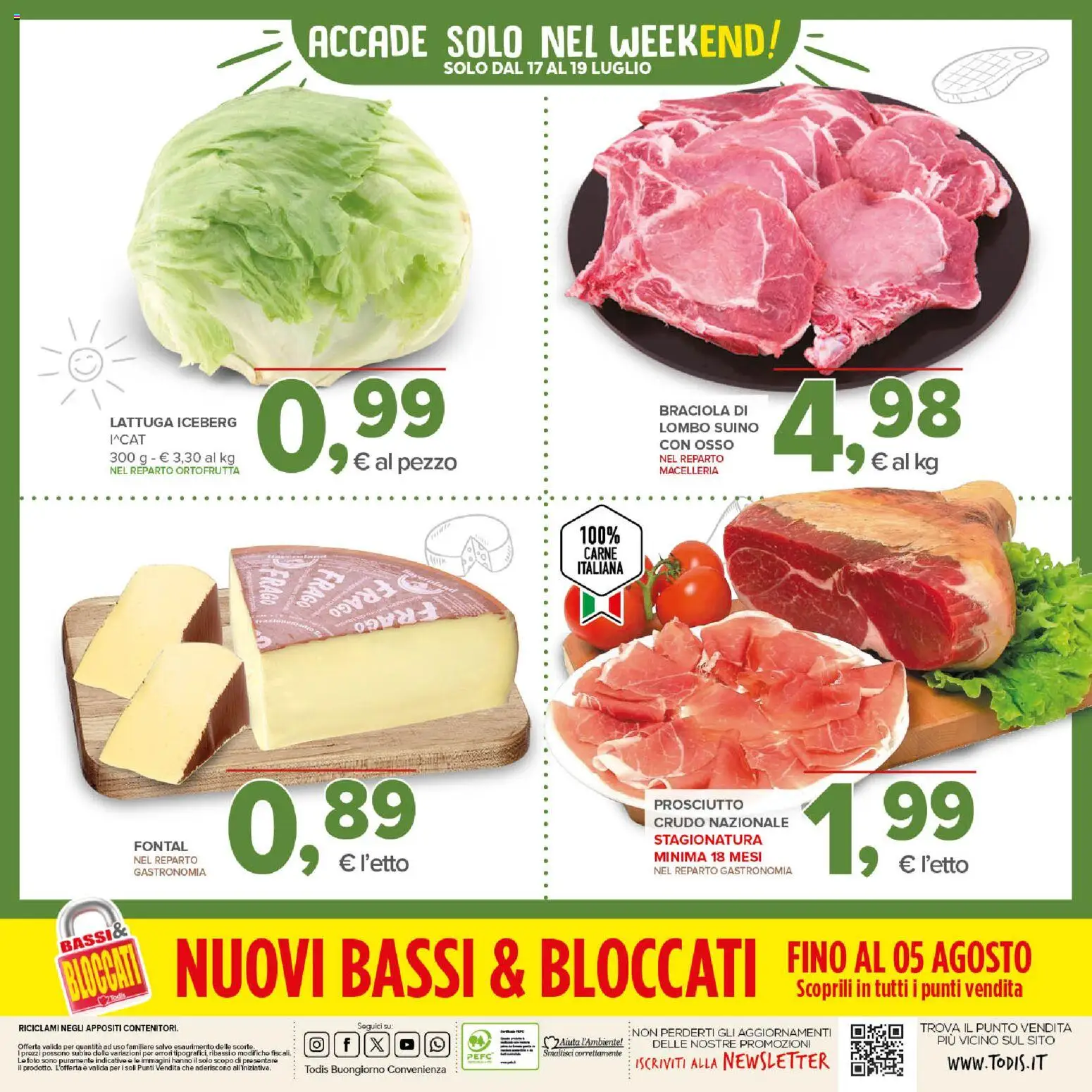 Volantino Todis del 09/07/2026 | Pagina: 20 | Prodotti: Suino, Prosciutto, Lattuga