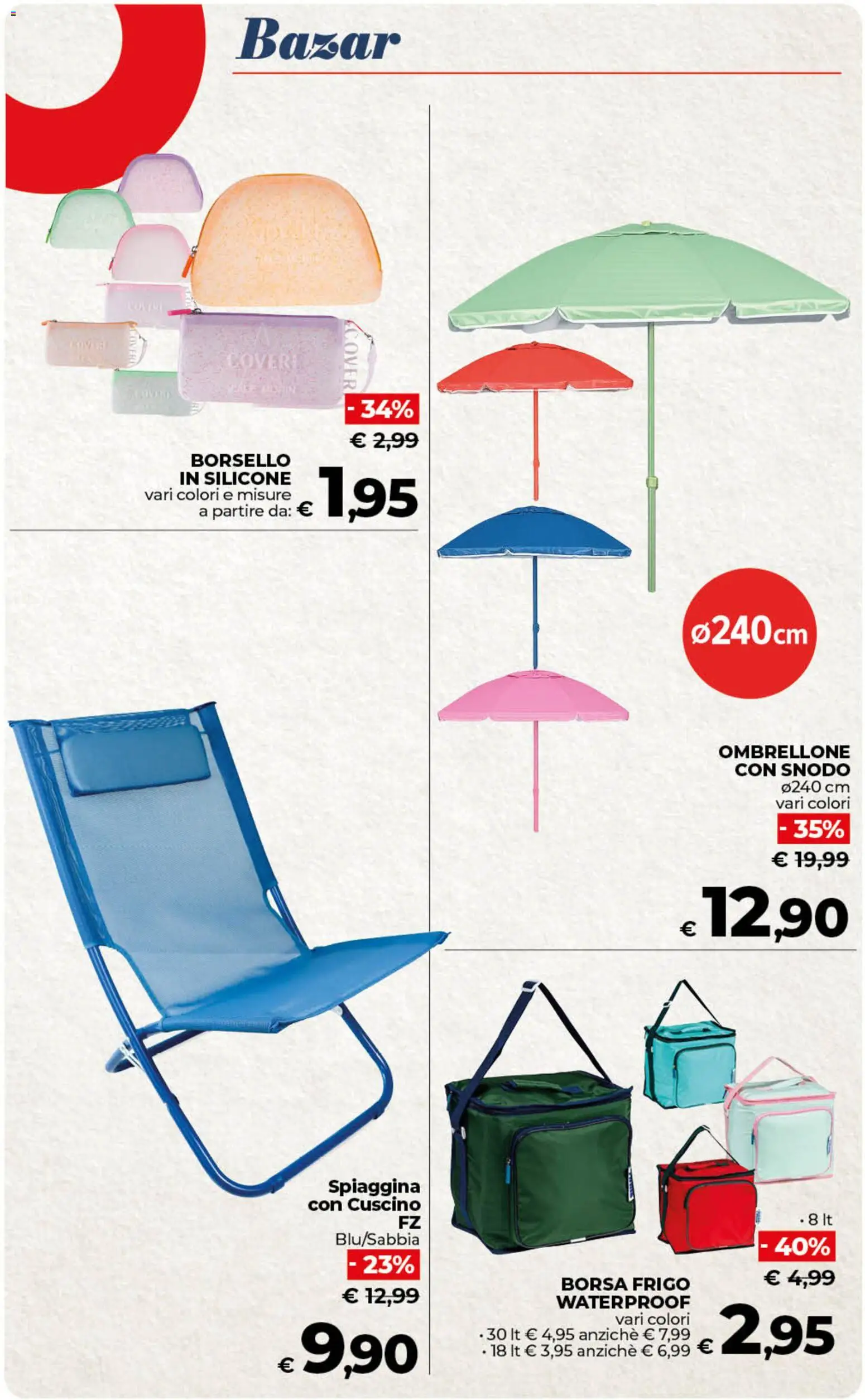Volantino COOP del 10/07/2026 | Pagina: 48 | Prodotti: Ombrellone, Borsa, Silicone, Cuscino