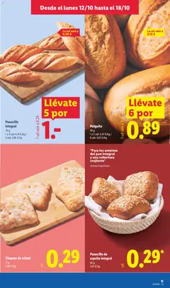 Vista previa Lidl folleto válido desde el 12/10/2026 | Página: 5 | Productos: Pan, Pan integral