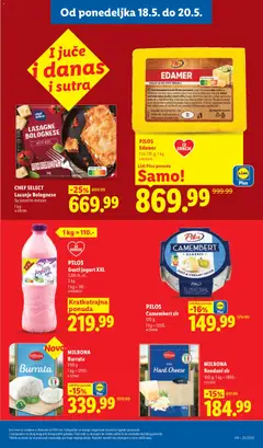 PILOS Camembert sir, 120 g - pregled Lidl kataloga - važi od 14.05.2026 | Strana: 93