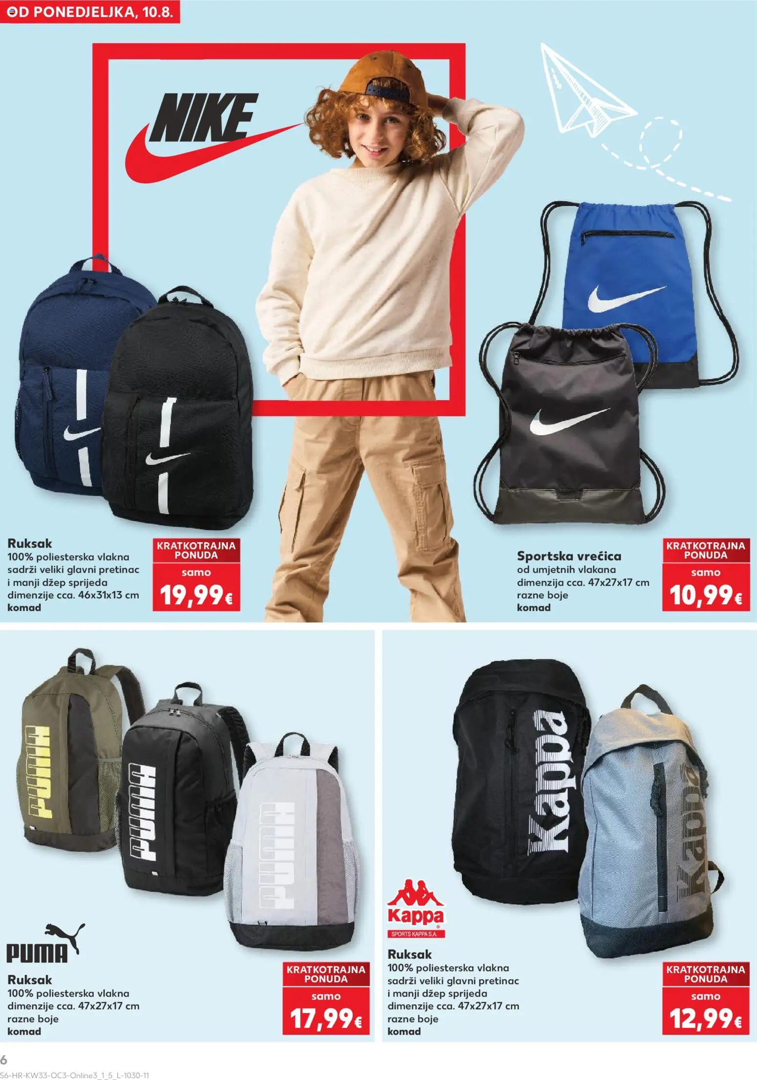 Kaufland katalog | vrijedi od 10.08.2026 | Stranica: 6 | Proizvodi: Ruksak