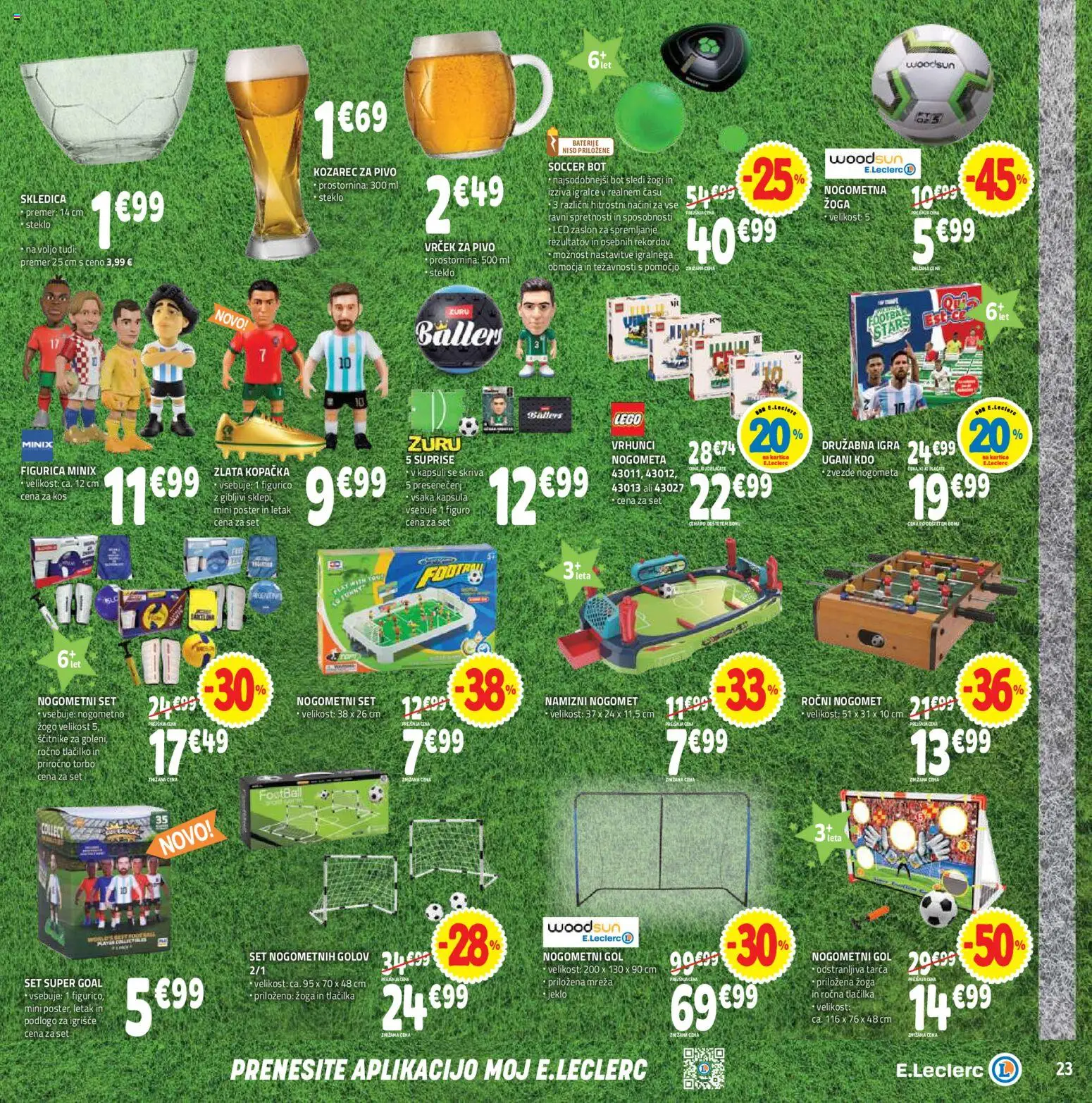 Novi E.leclerc katalog ponudbe – veljaven od 10.06.2026 | Stran: 23 | Izdelki: Igra, Baterije, Kos, Pivo