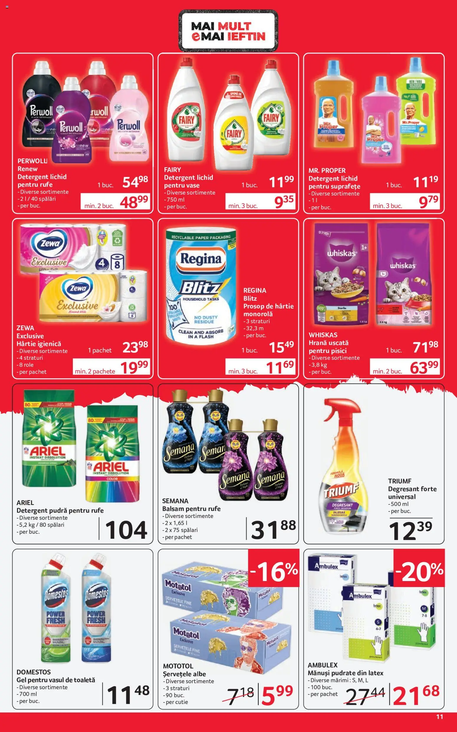 Noul catalog Selgros – valabil de la 15.05.2026 | Pagină: 11 | Produse: Mănuși, Toaletă, Pudră, Balsam