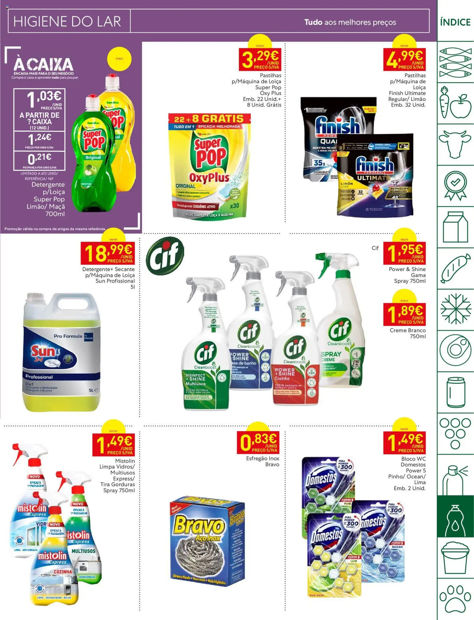 Recheio folheto │ válido de 21/07/2026 | Página: 35 | Produtos: Esfregão, Detergente, Caixa, Maça