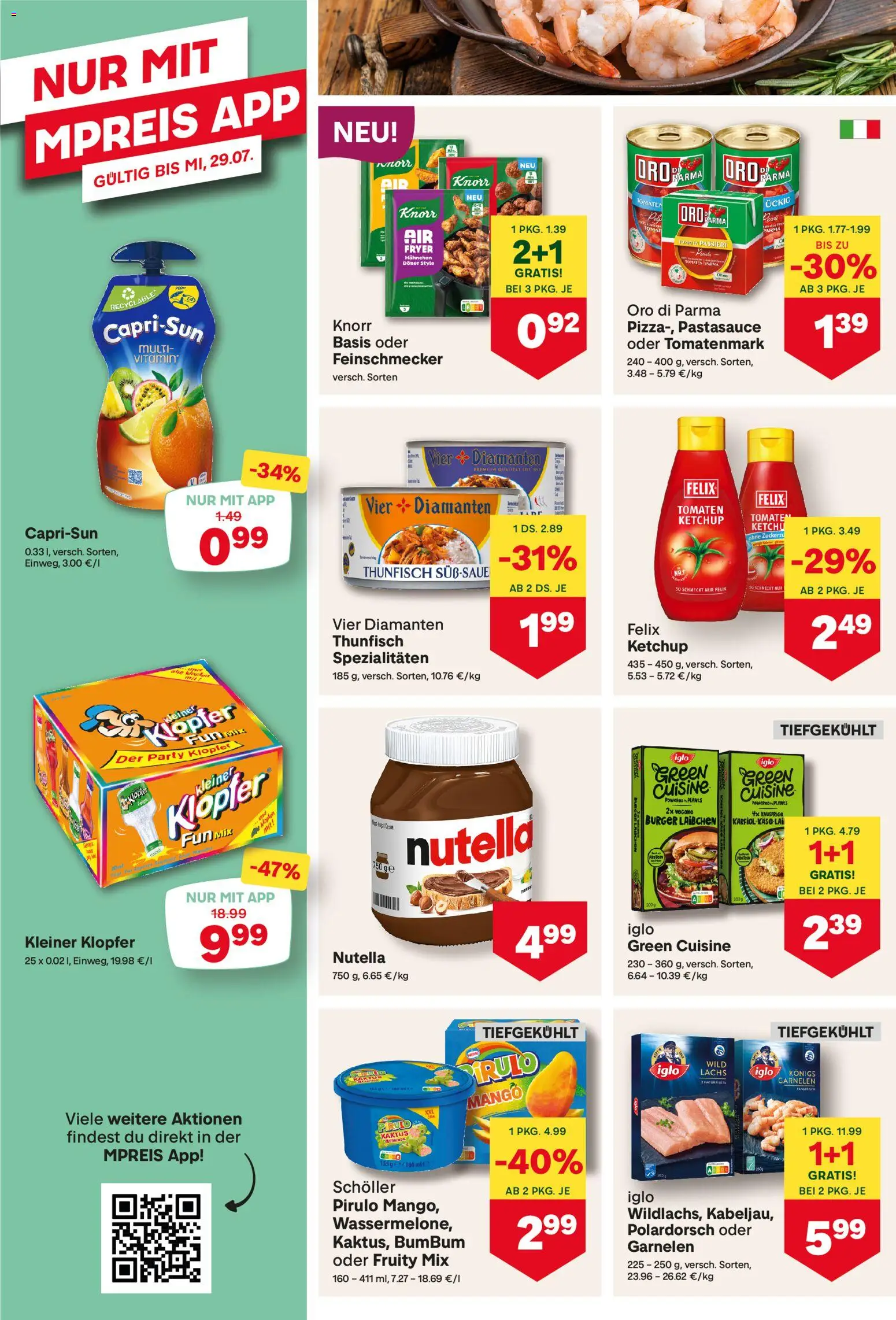 MPREIS Flugblatt gültig ab 16.07.2026 | Seite: 8 | Produkte: Ketchup, Mango, Tomaten