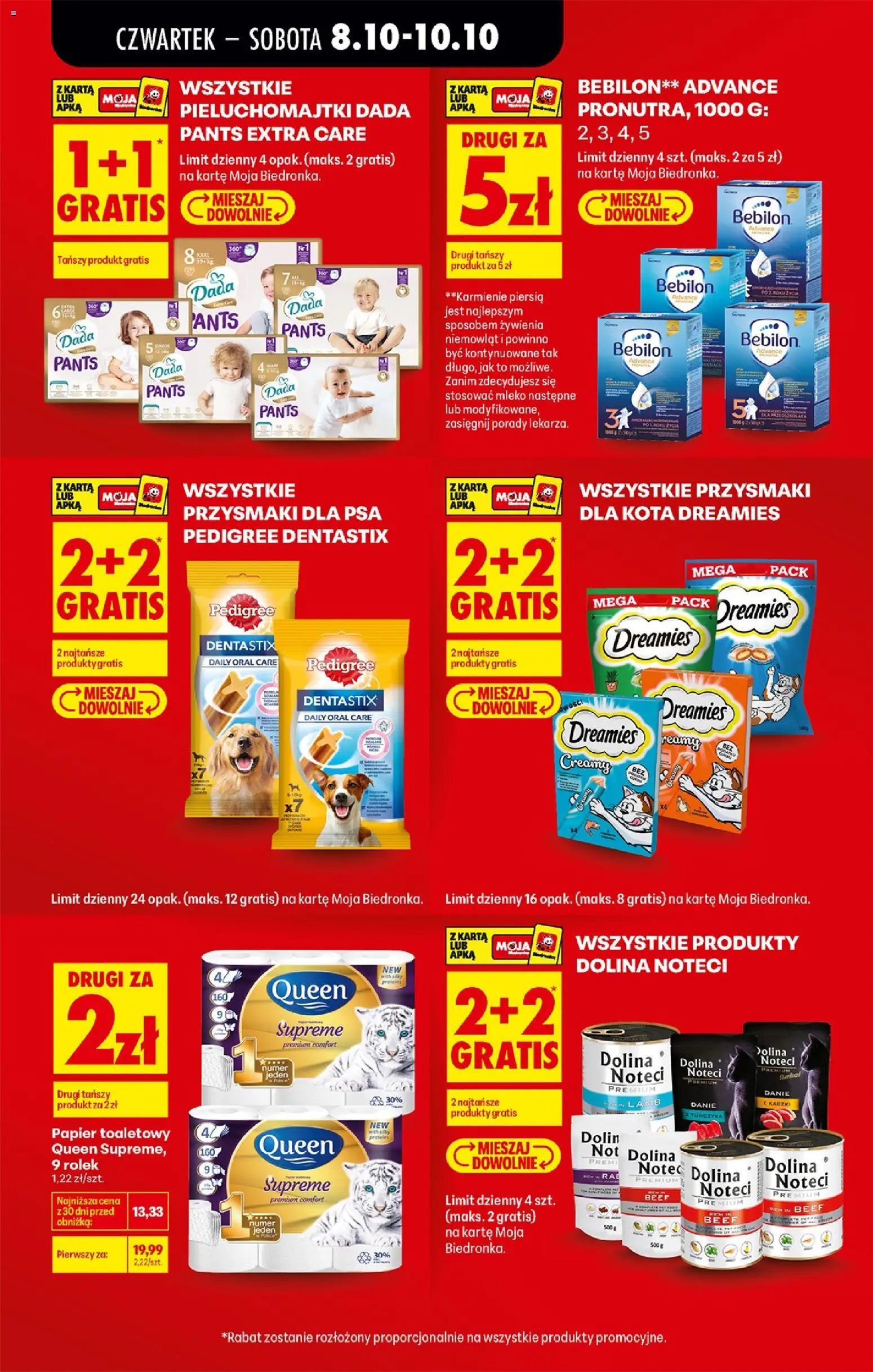 Biedronka gazetka od czwartku od 08.10.2026 | Strona: 13 | Produkty: Karta, Pedigree, Przysmaki dla psa, Dolina noteci