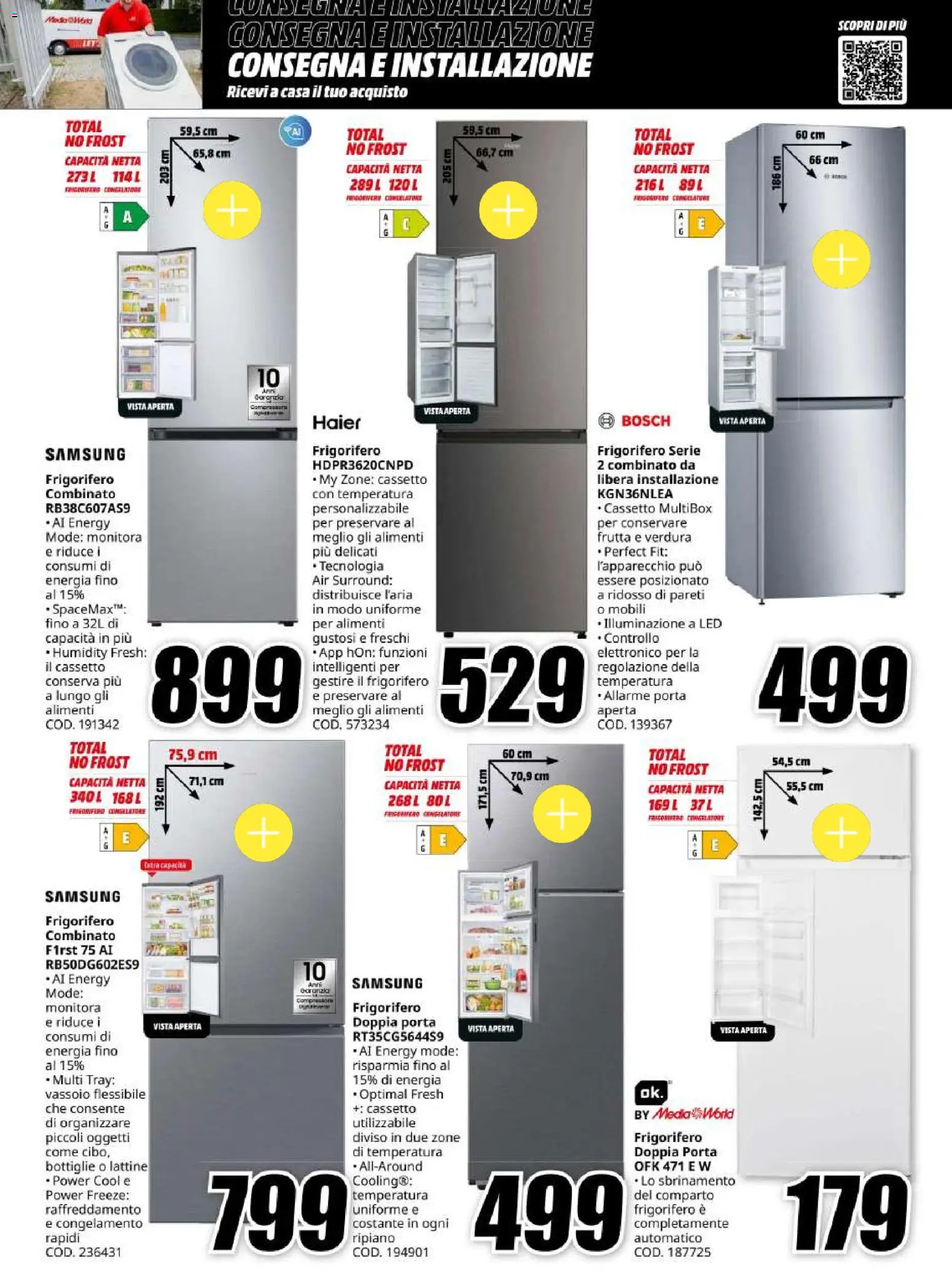 Volantino Media World del 30/10/2026 | Pagina: 23 | Prodotti: Frutta, Frigorifero, Vassoio, Illuminazione