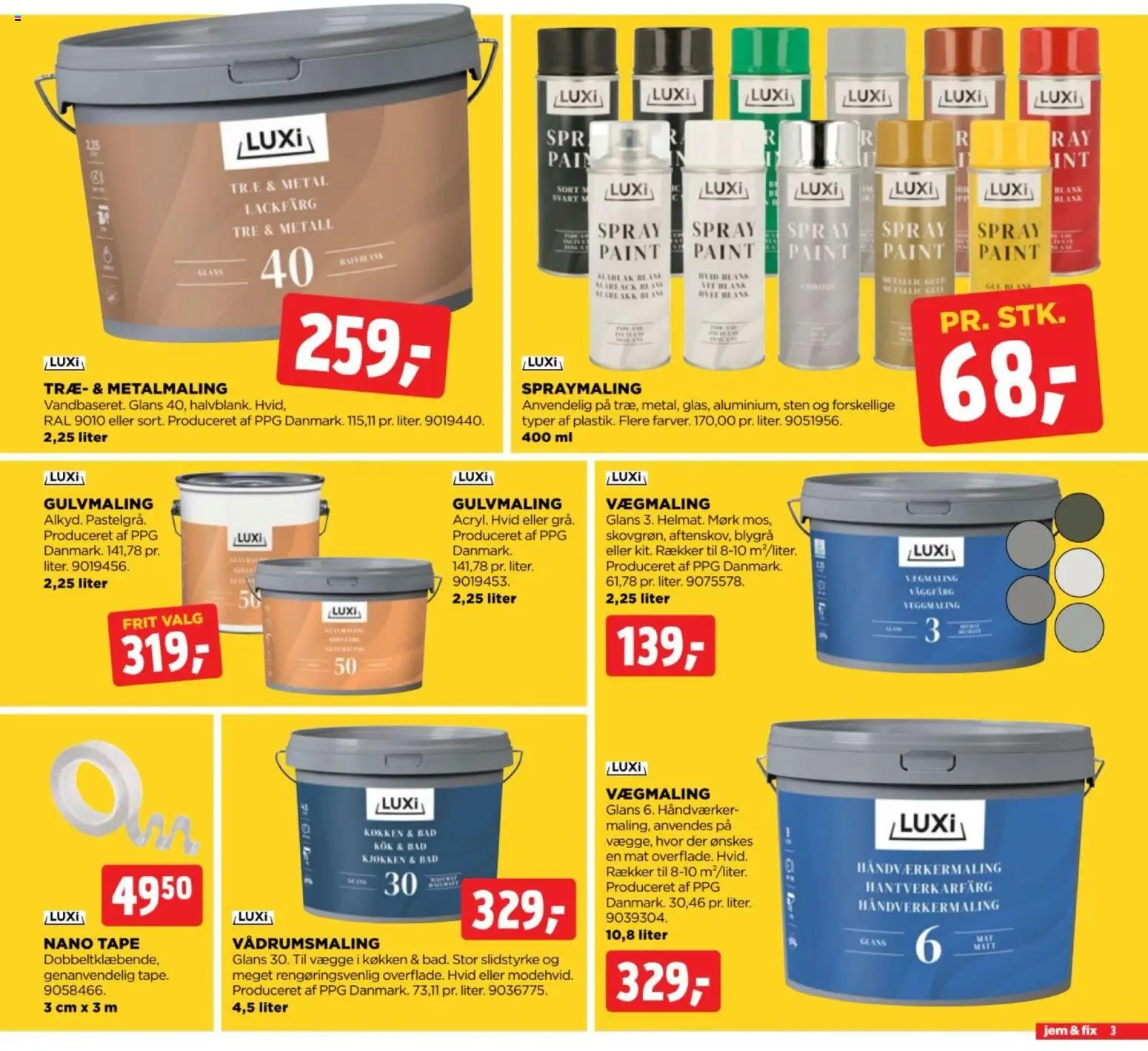 Jem & fix tilbudsavis – gyldig fra 23/08/2026 | Side: 3 | Produkter: Maling, Bad