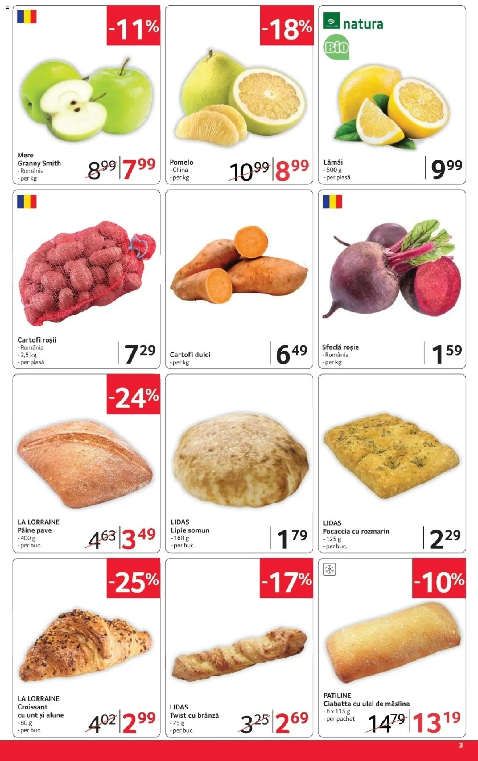 Noul catalog Selgros – valabil de la 16.10.2026 | Pagină: 3 | Produse: Lamai, Focaccia, Ulei, Pâine