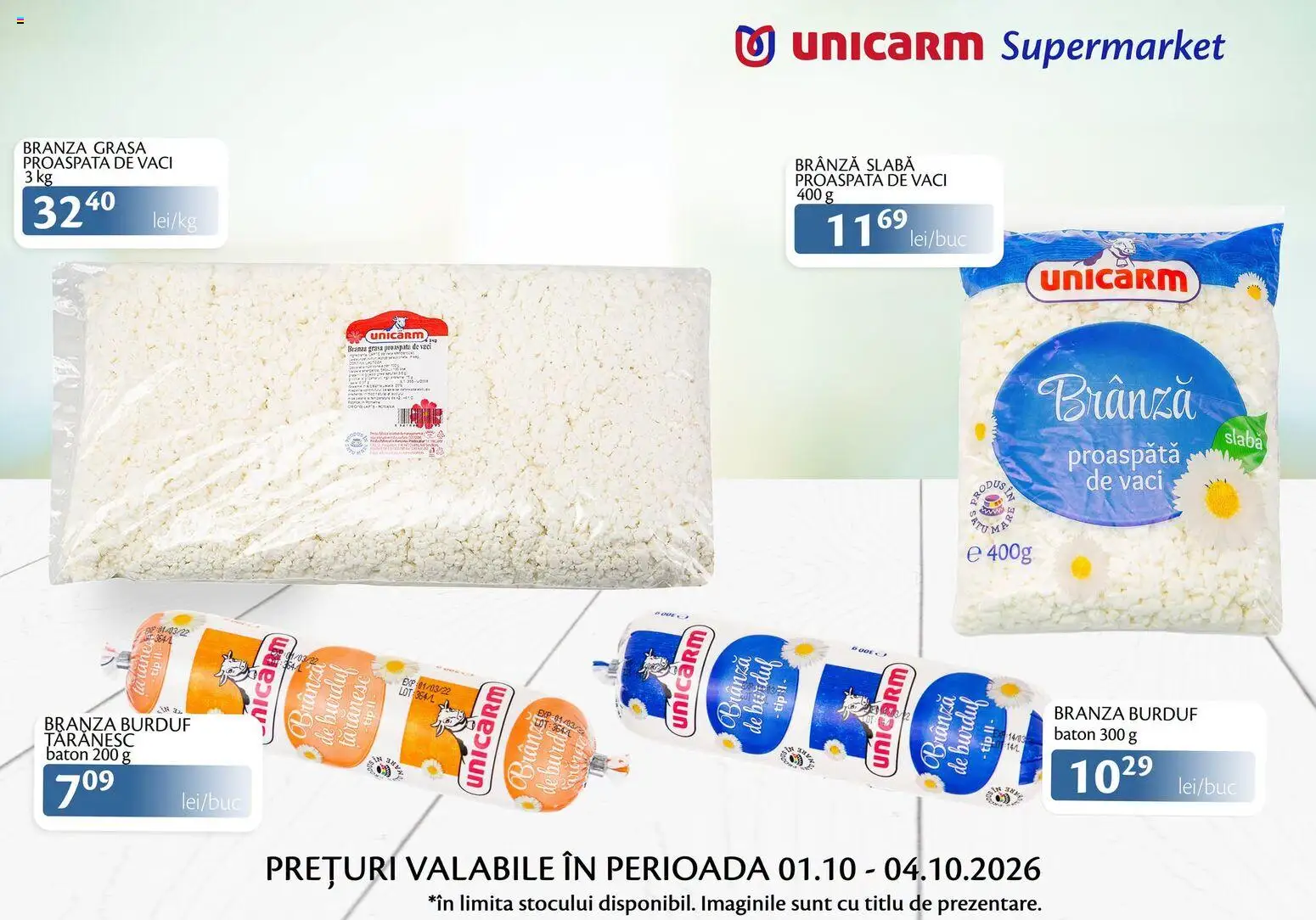 Noul catalog Unicarm – valabil de la 01.10.2026 | Pagină: 5 | Produse: Branza de burduf, Brânză, Tip
