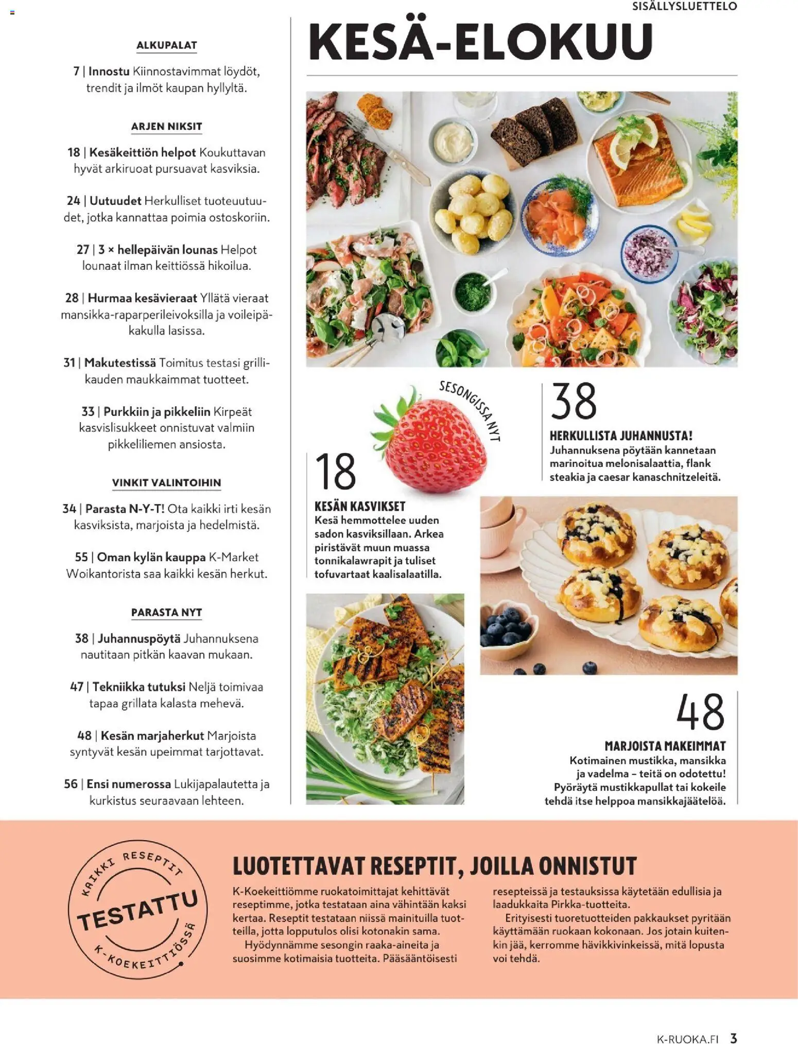 K-Citymarket tarjoukset - K-Ruoka – voimassa 10.06.2026 alkaen | Sivu: 3 | Tuotteet: Vadelma, Grilli, Voileipä, Voi