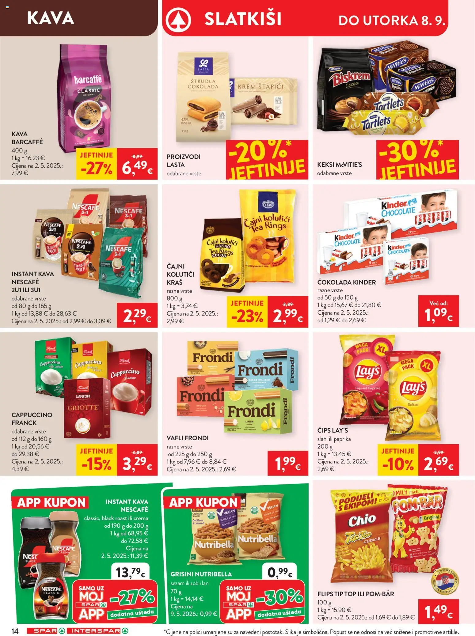 Interspar katalog | vrijedi od 02.09.2026 | Stranica: 19 | Proizvodi: Instant kava, Čajni kolutići, Paprika, Štapići
