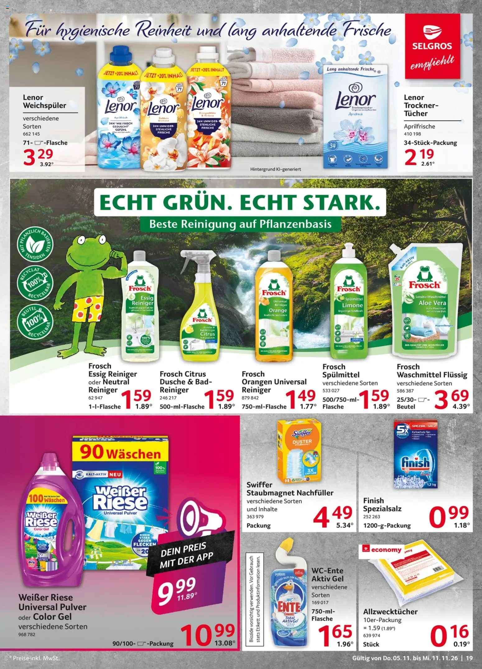 Selgros Prospekt – gültig ab 05.11.2026 | Seite: 19 | Produkte: Trockner, Tür, Orangen, Weichspüler