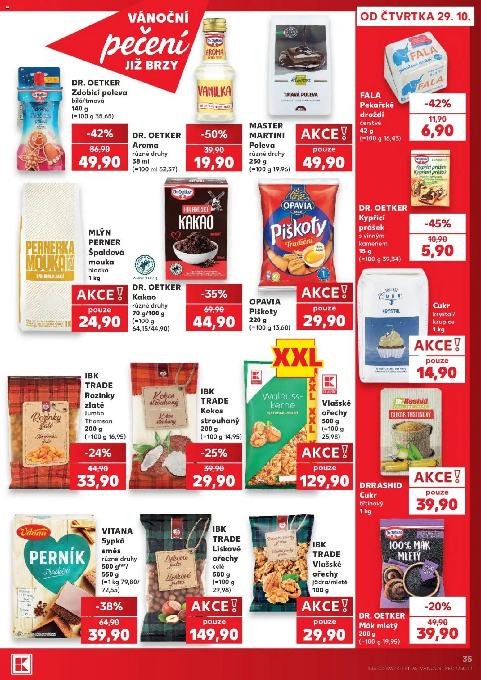 Kaufland leták - Liberec od 29.10.2026 | Strana: 35 | Produkty: Ořechy, Cukr, Mák, Kakao