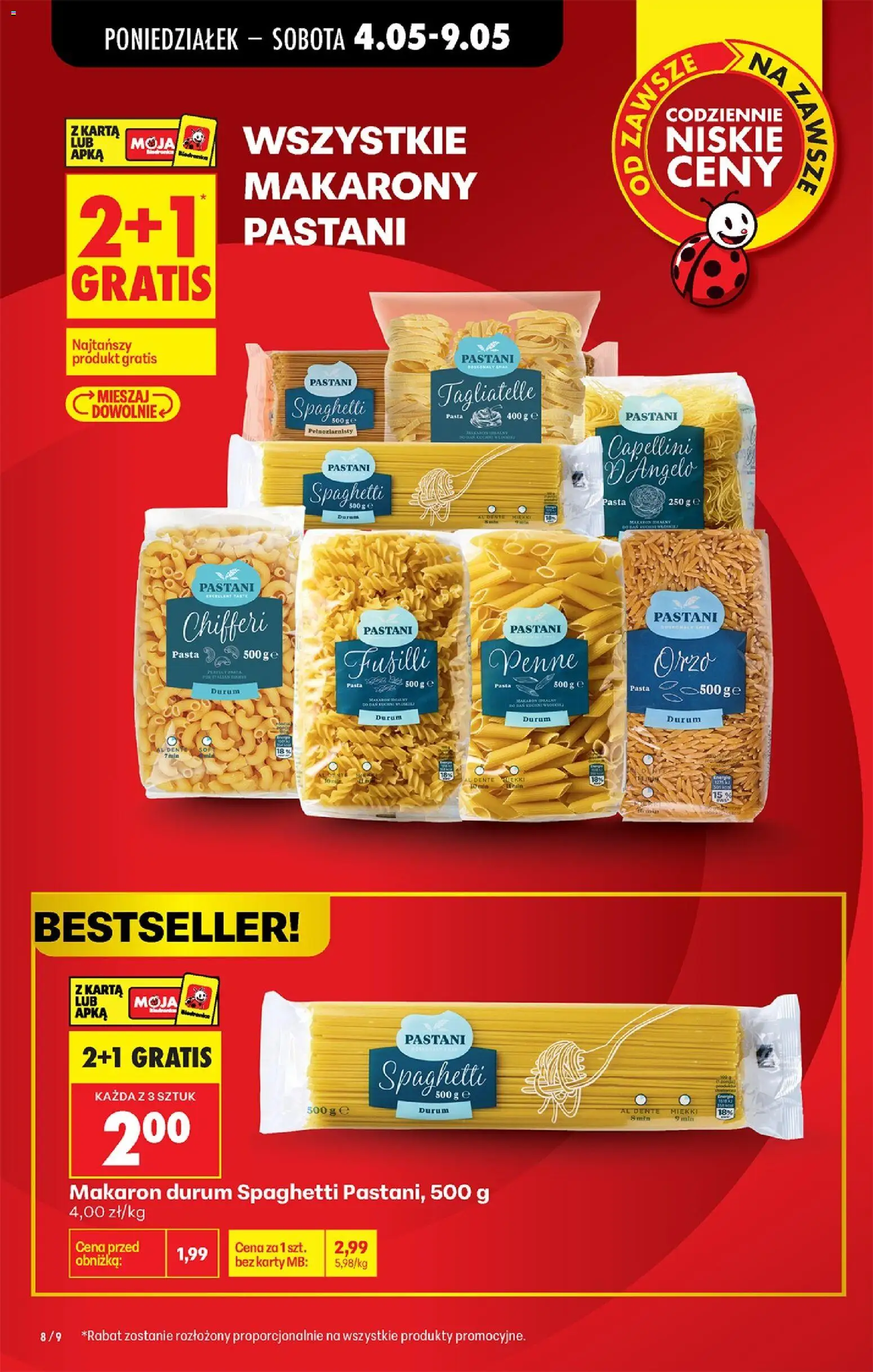 Biedronka Polsko leták od 04.05.2026 | Strana: 8 | Produkty: Penne, Orzo, Karty, Makarony