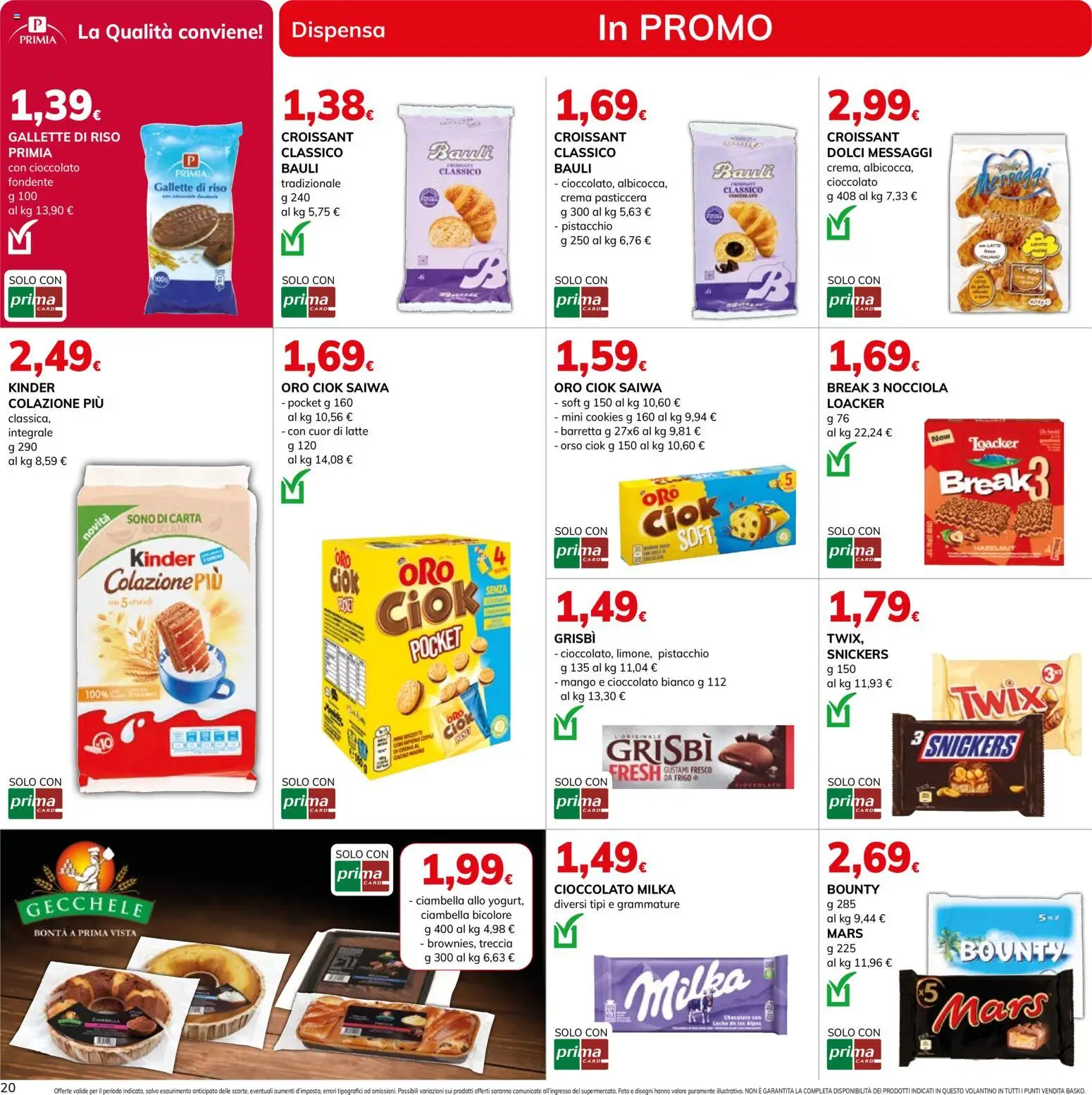 Volantino Basko del 15/09/2026 | Pagina: 20 | Prodotti: Crema, Ciambella, Pistacchio, Cioccolato