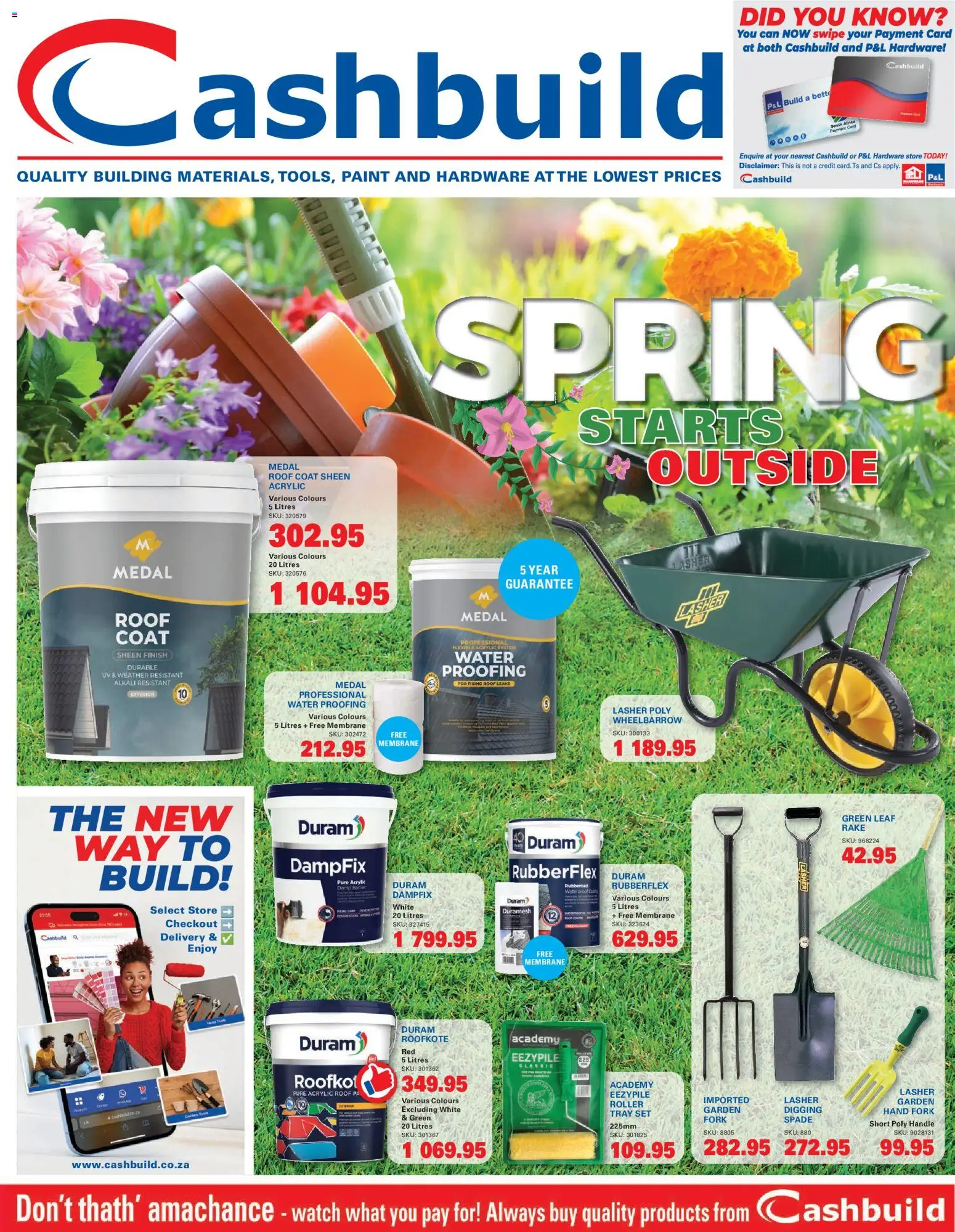 New Cashbuild catalogue – valid from 21/09/2026 | Page: 1 | Products: Coat, Tray, Paint, Wheelbarrow