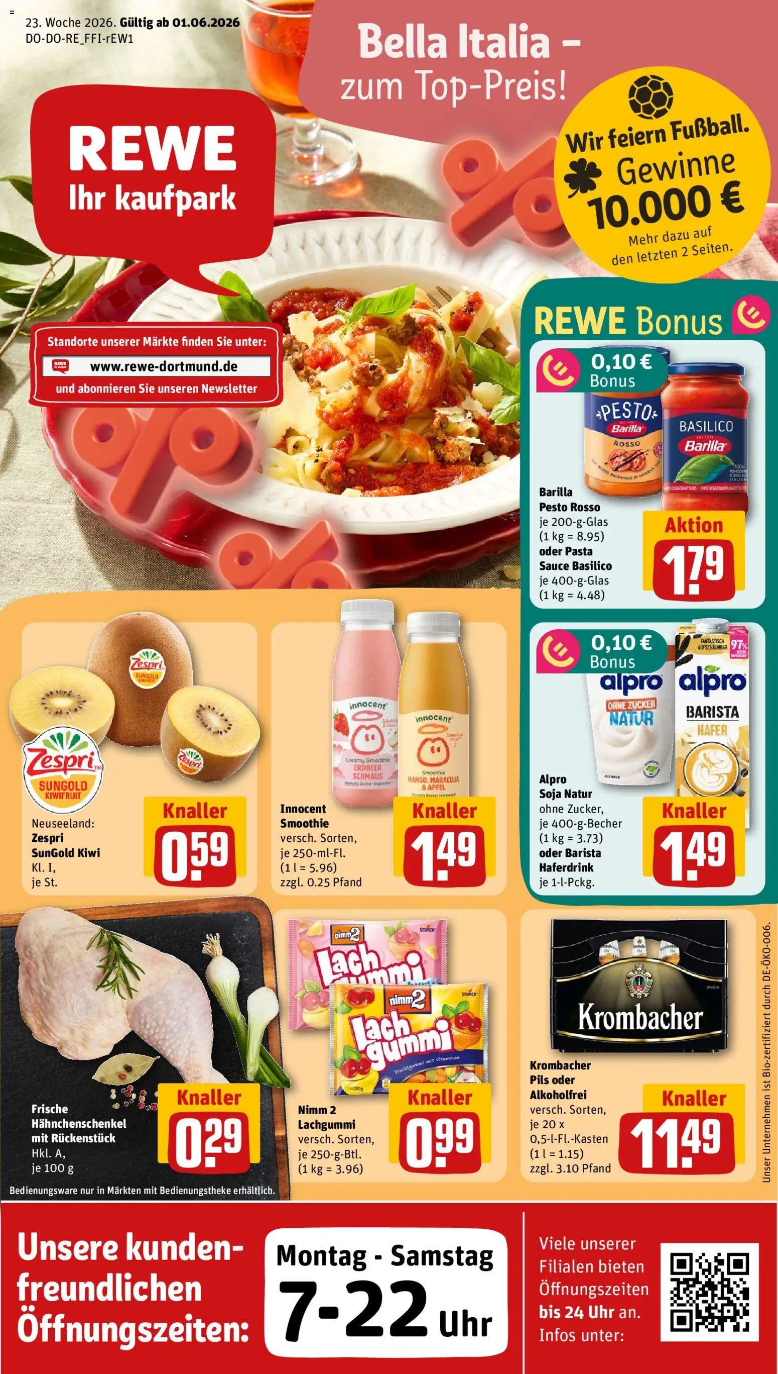 Rewe ihr Kaufpark Prospekt – gültig ab 01.06.2026 | Seite: 1 | Produkte: Äpfel, Haferdrink, Pasta, Kiwi