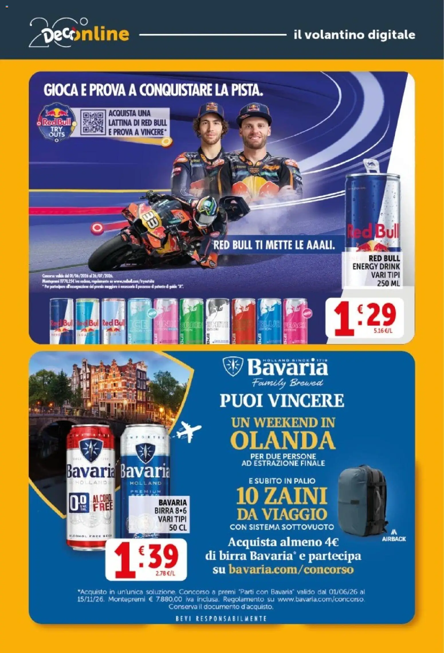 Volantino Decò del 08.06.2026 | Pagina: 30 | Prodotti: Birra, Red Bull