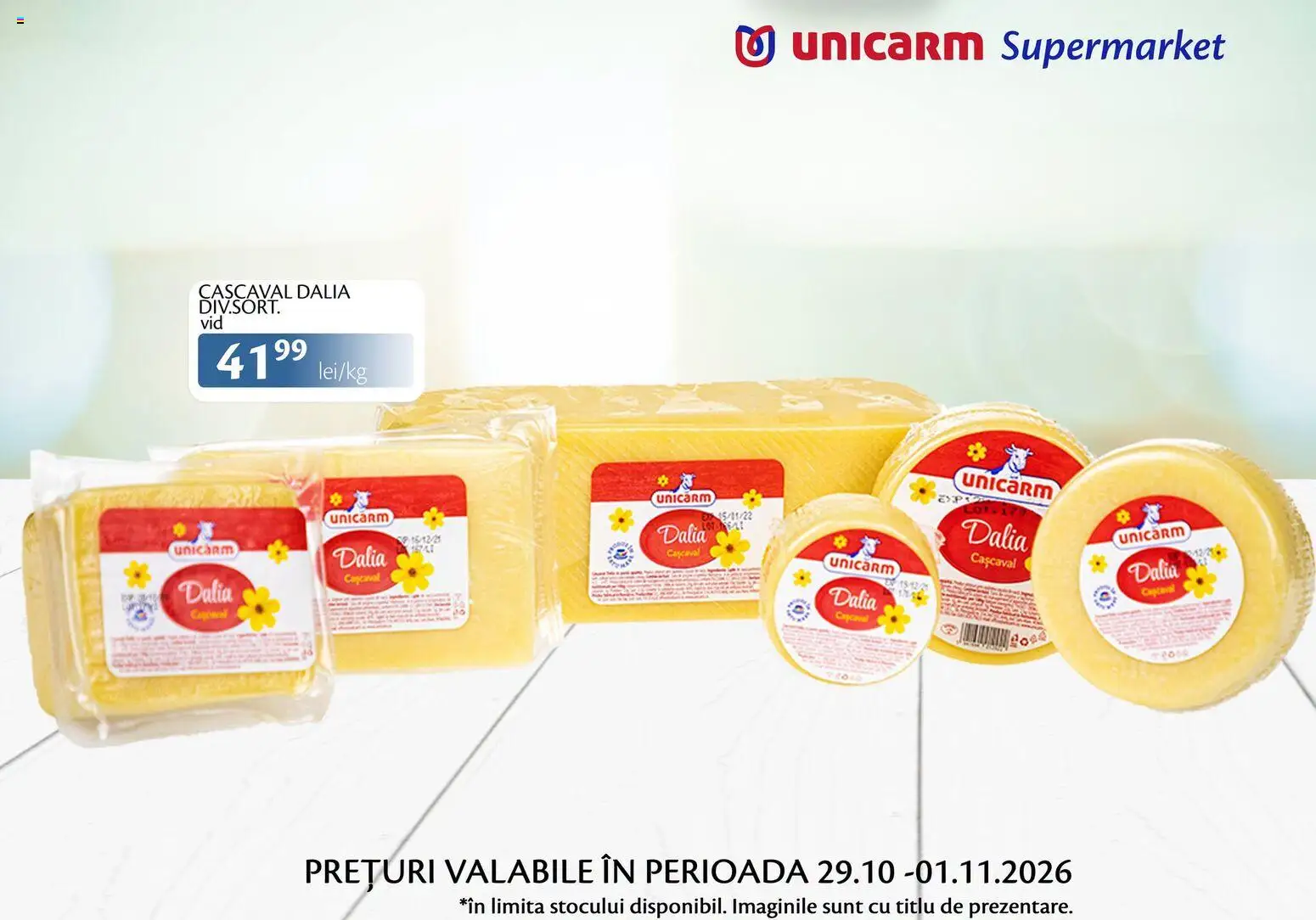 Noul catalog Unicarm – valabil de la 29.10.2026 | Pagină: 7 | Produse: Cașcaval