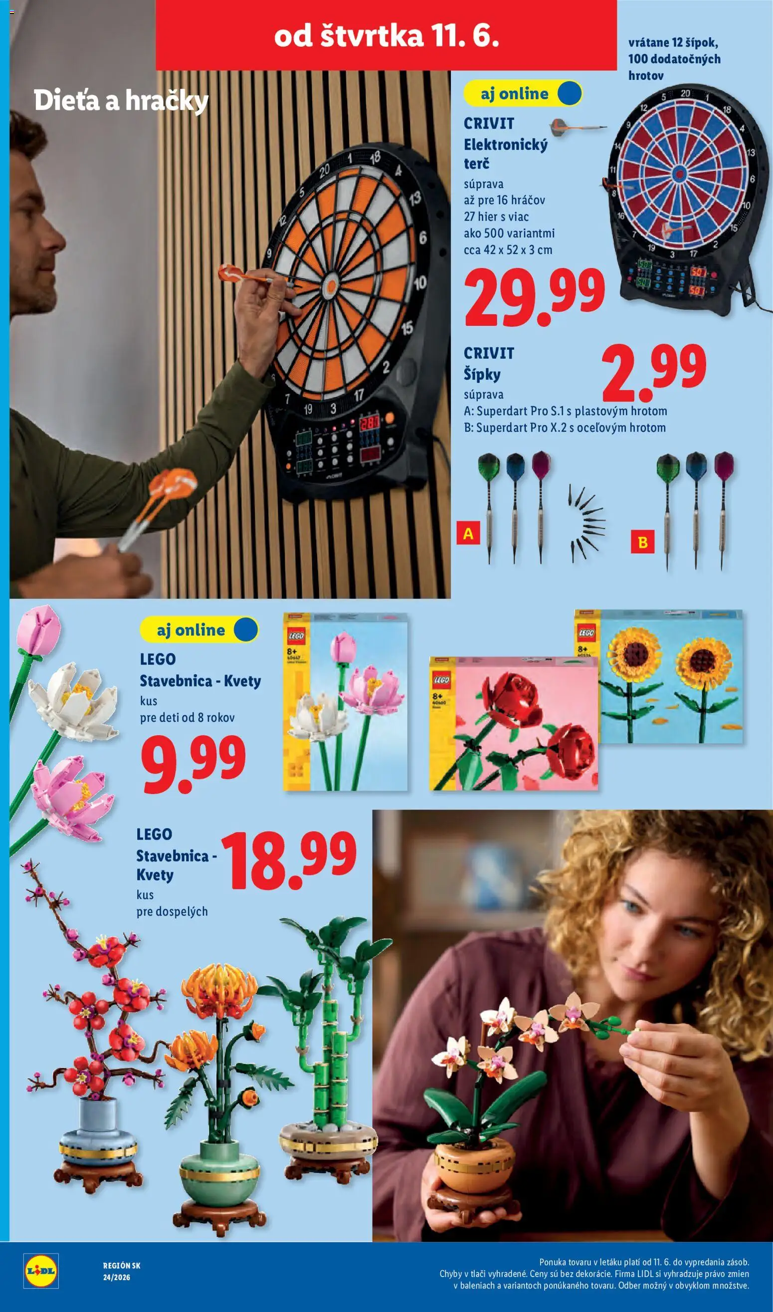 Nové Lidl akcie – leták je platný od 08.06.2026 | Strana: 90 | Produkty: LEGO, Kvety, Hračky