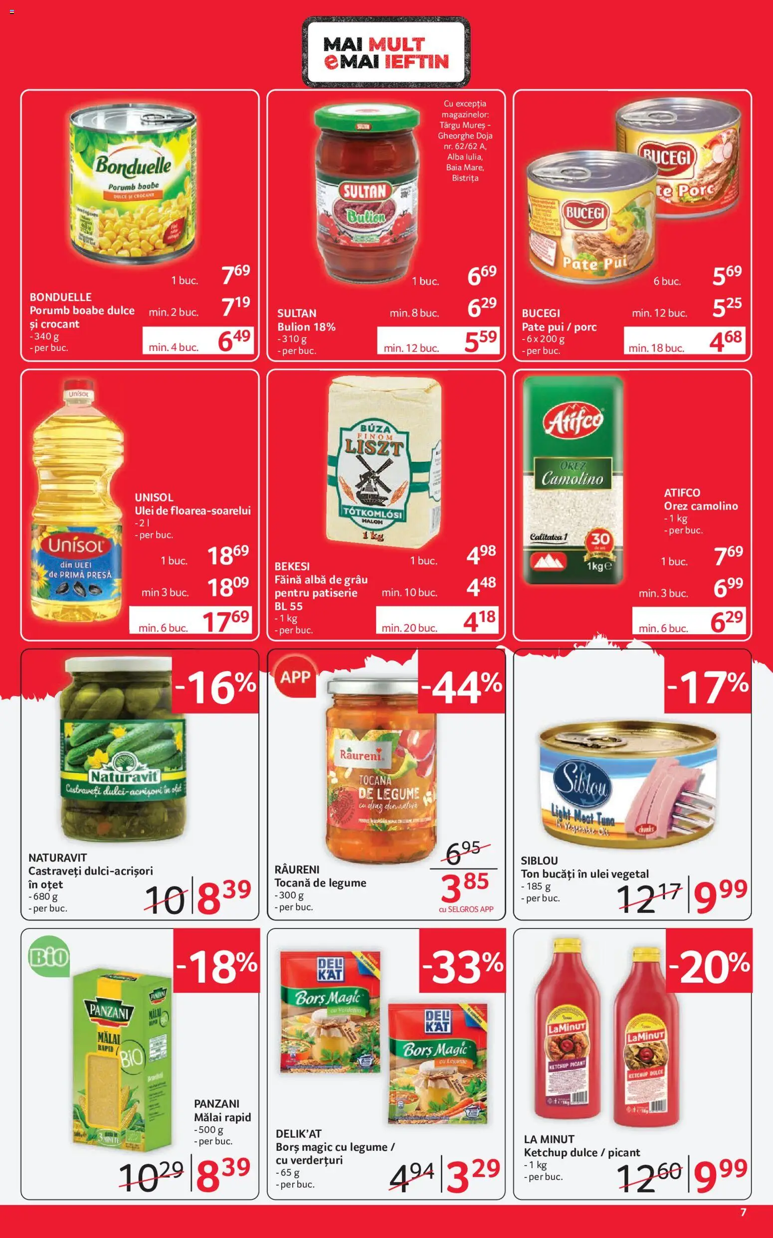 Noul catalog Selgros – valabil de la 21.08.2026 | Pagină: 7 | Produse: Magic, Ulei, Mălai, Legume