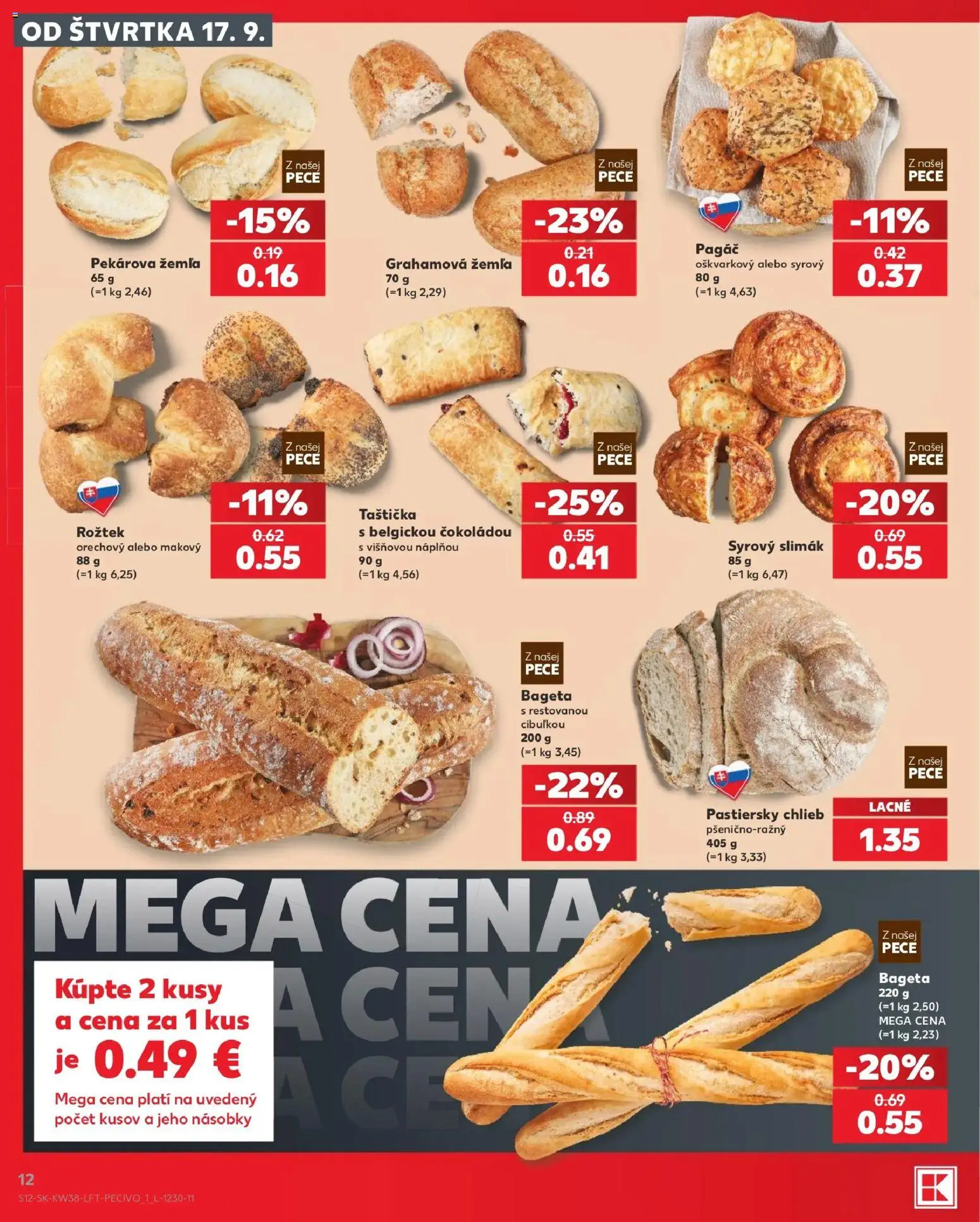 Kaufland SK akciós ujság - amely érvényes a következő dátumtól: 2026.09.17. | Oldal: 12