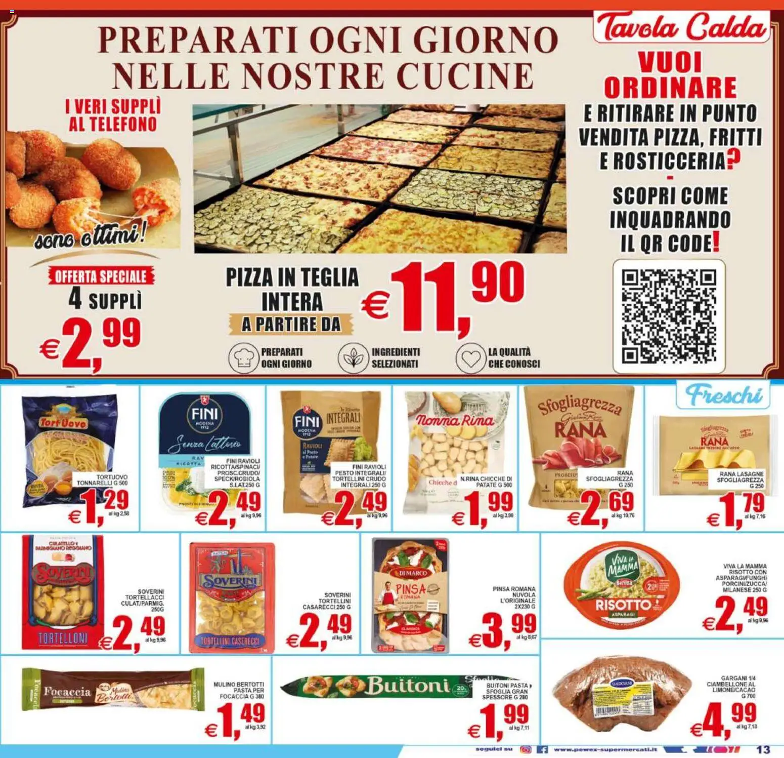Volantino Pewex del 21/08/2026 | Pagina: 13 | Prodotti: Focaccia, Limone, Ravioli, Cacao