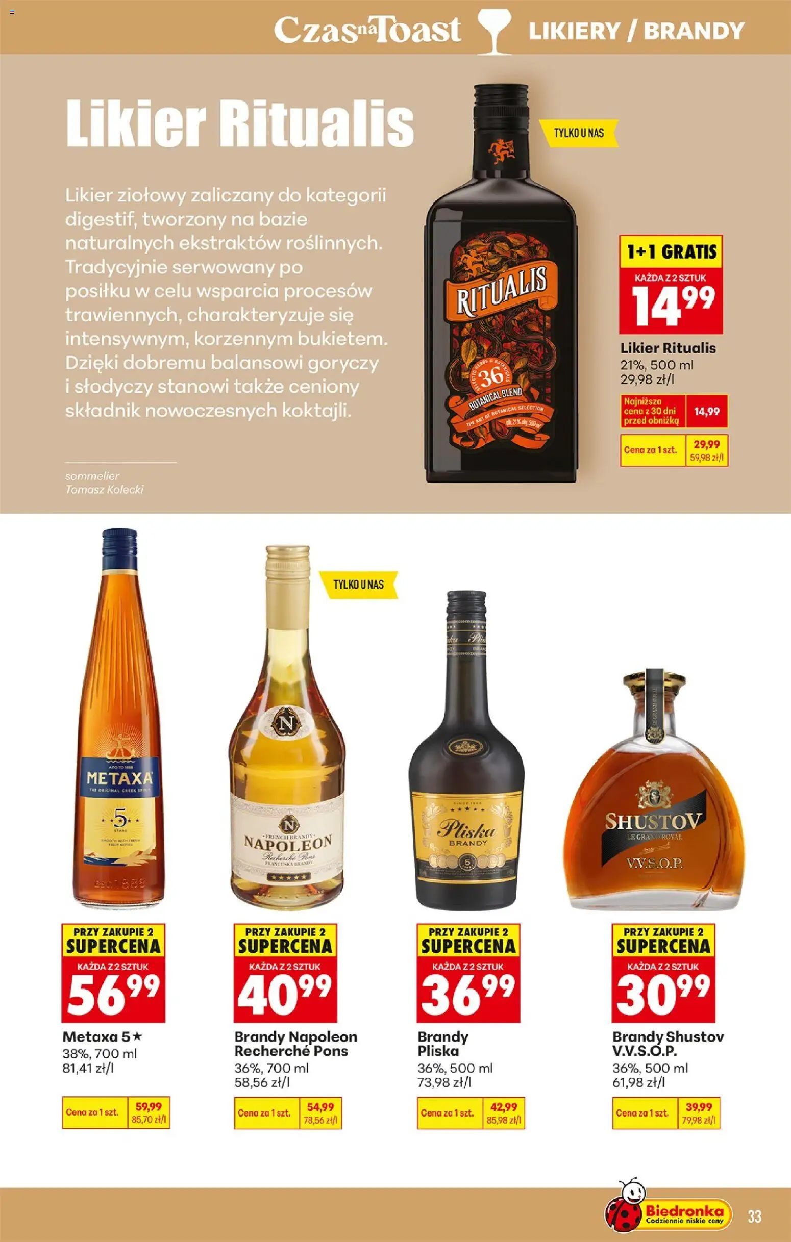 Biedronka gazetka - Czas na toast od 01.06.2026 | Strona: 33