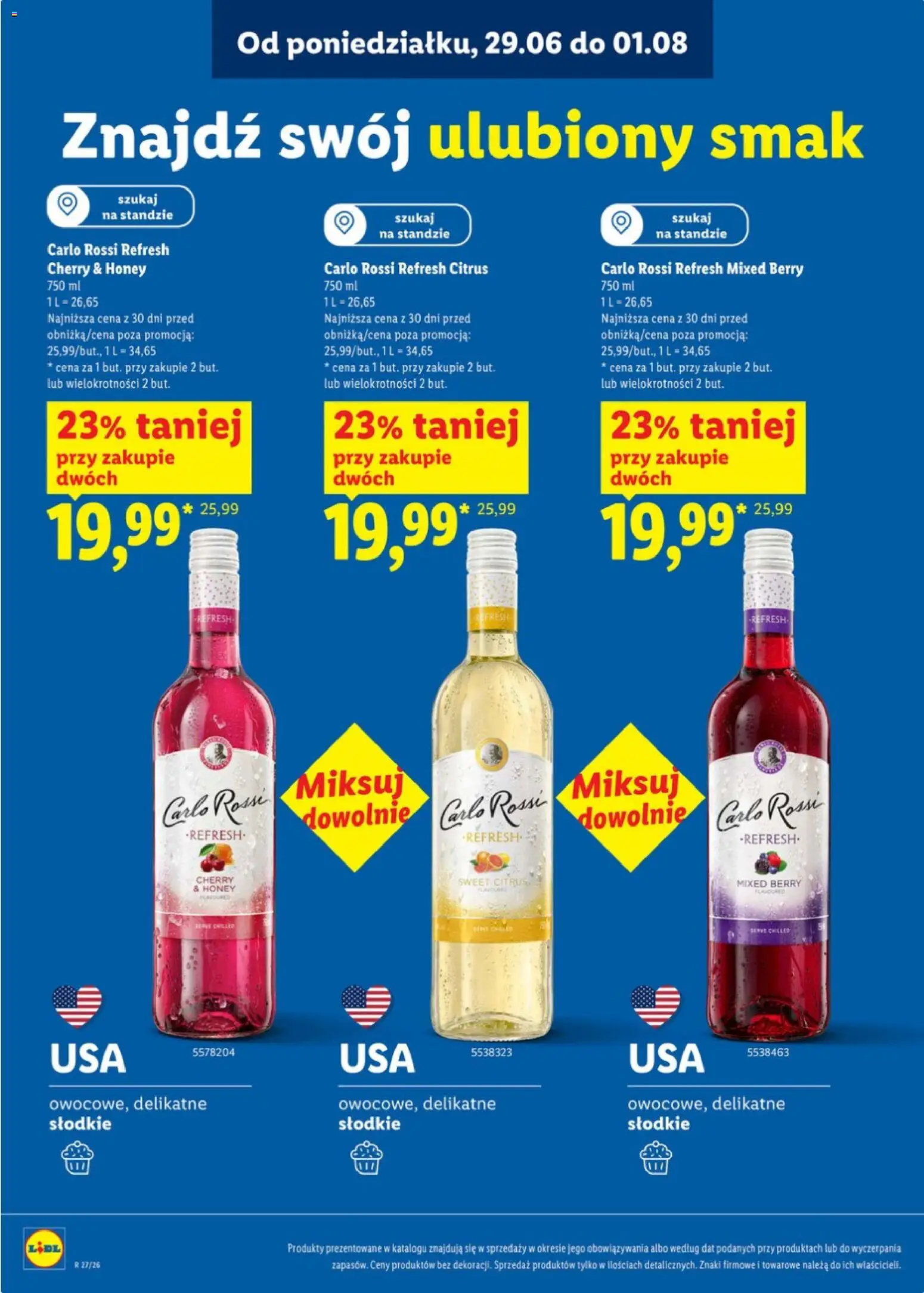 Lidl Katalog karta win od 29.06.2026 | Strona: 6 | Produkty: Carlo Rossi