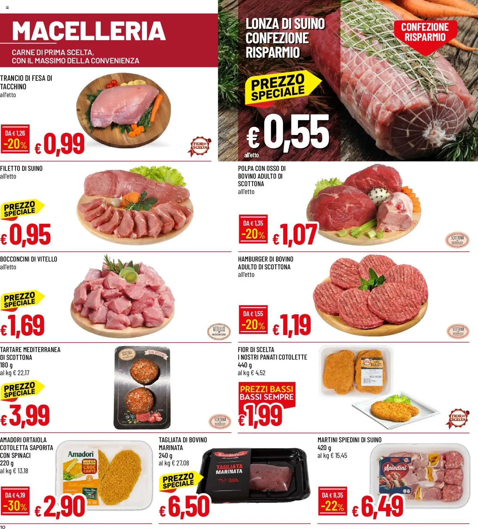Volantino Galassia del 22/10/2026 | Pagina: 10 | Prodotti: Filetto, Tacchino, Vitello, Hamburger