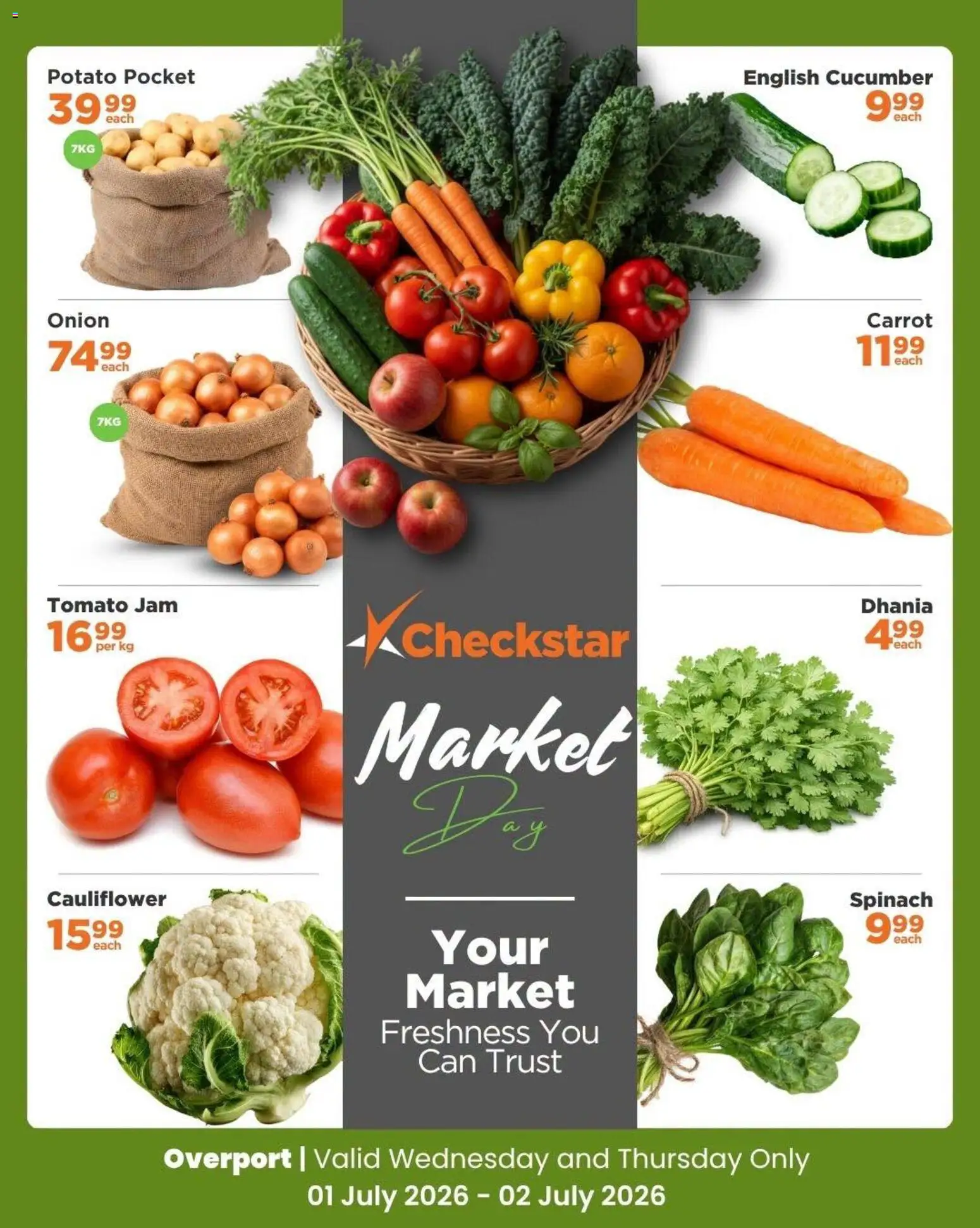 New Check Star catalogue – valid from 01/07/2026 | Page: 1 | Products: Cauliflower, Jam