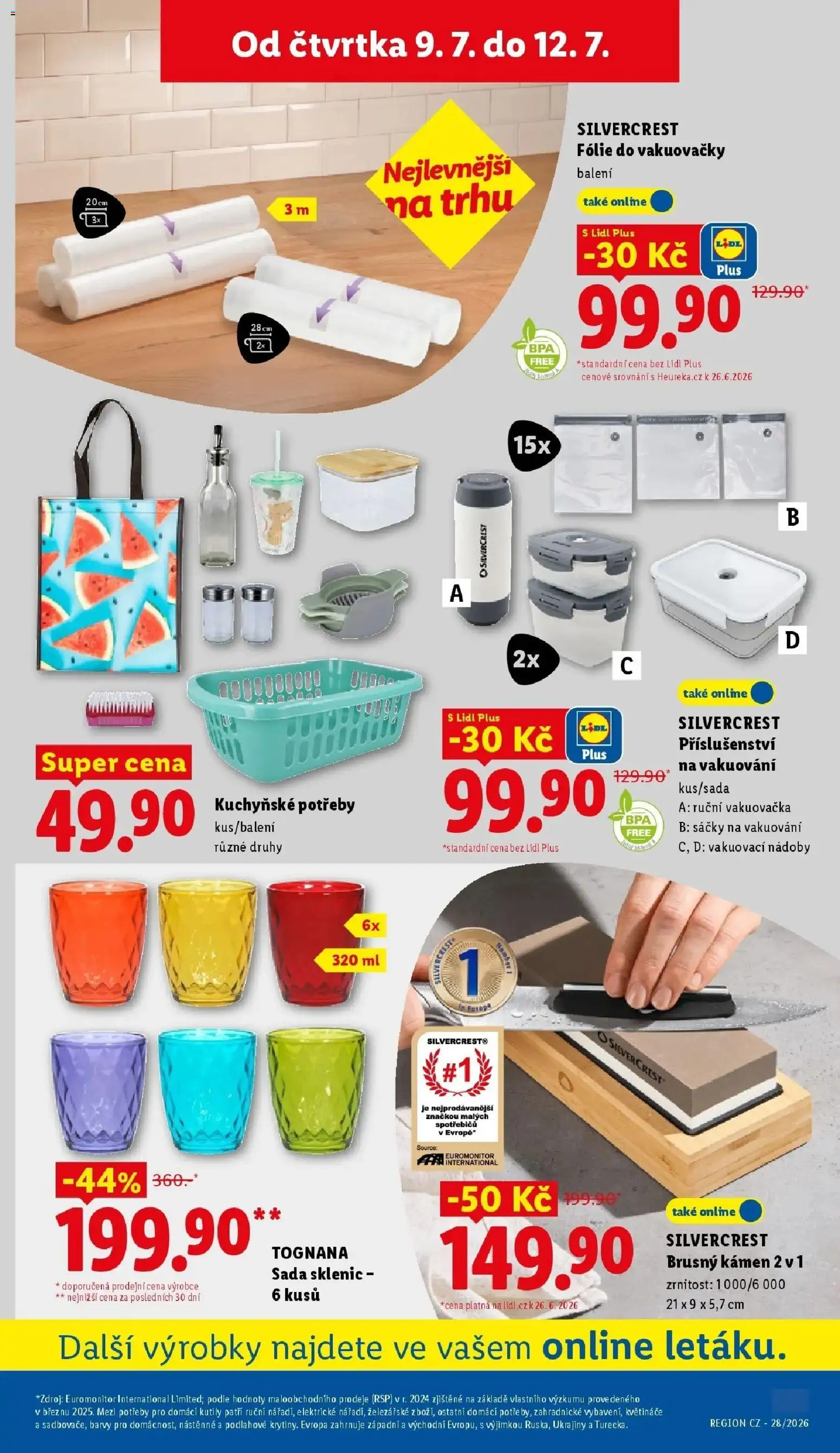 Lidl aktuální leták od 09.07.2026 | Strana: 39 | Produkty: Vakuovačka, Květináče, Fólie, Fólie do vakuovačky