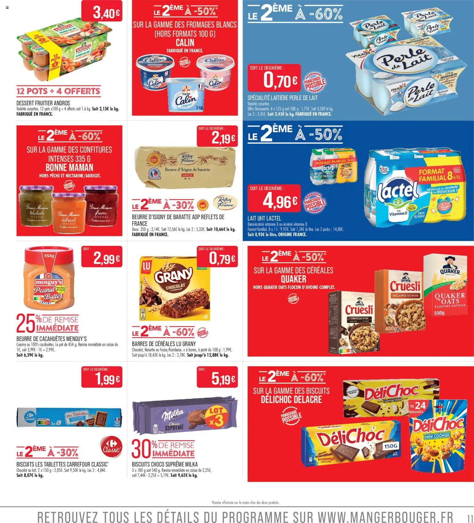 {H1} | Page: 11 | Produits: Rhubarbe, Chocolat, Noix, Biscuits