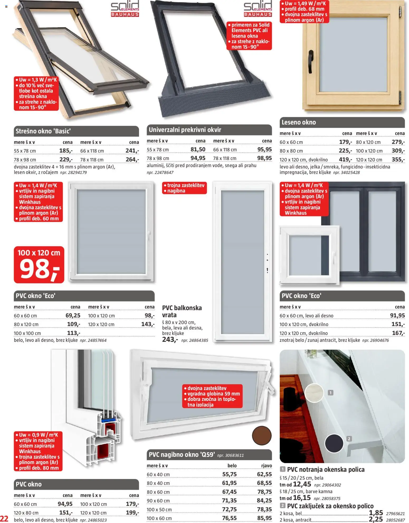 Novi Bauhaus katalog ponudbe – veljaven od 01.07.2026 | Stran: 22