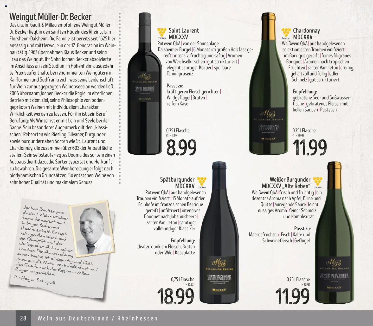 Edeka Struve Wein– und Spirituosen – gültig ab 14.11.2025 | Seite: 28 | Produkte: Trauben, Fisch, Birne, Fleisch