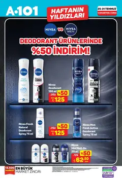 25 Temmuz 2026 tarihinden itibaren geçerli olan A101 kataloğu önizlemesi | Sayfa: 7 | Ürünler: Deodorant