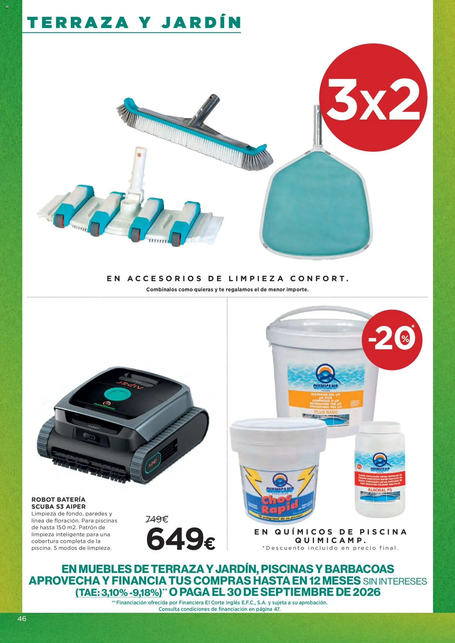 Hipercor catálogo │ válido desde el 30/07/2026 | Página: 46 | Productos: Té, Muebles, Robot, Batería
