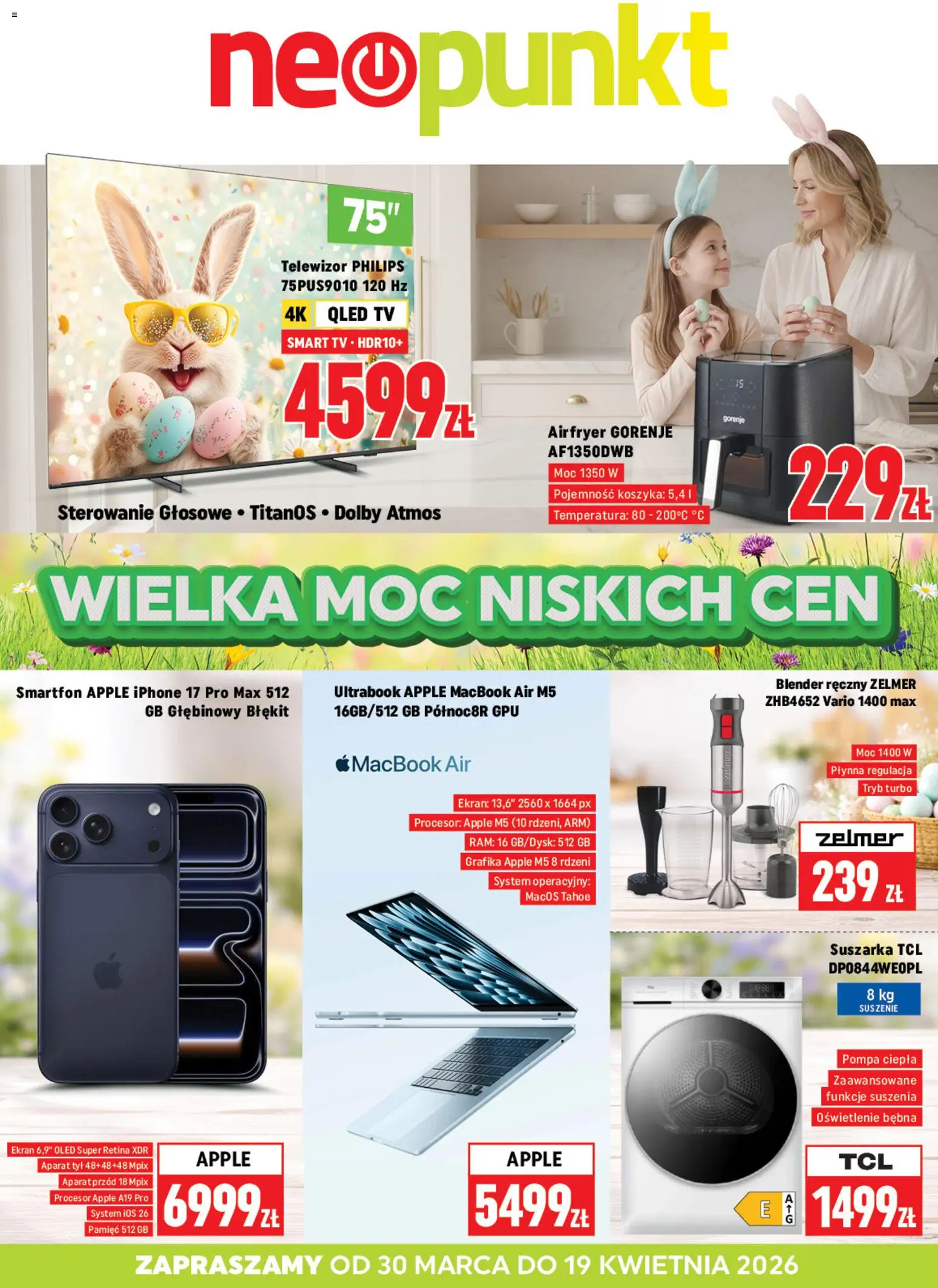 Neopunkt gazetka od 30.03.2026 | Strona: 8 | Produkty: Smartfon, Telewizor, Suszarka, Blender