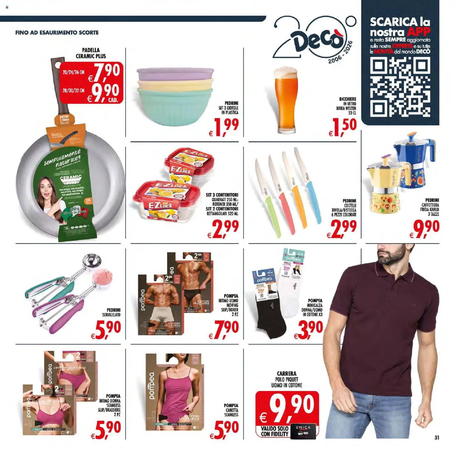 Volantino Decò del 30/06/2026 | Pagina: 43 | Prodotti: Caffettiera, Birra, Canotta, Padella