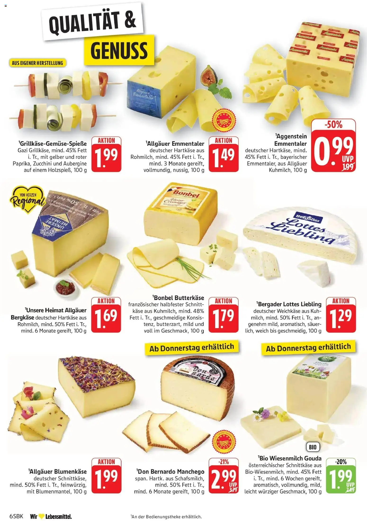 Edeka prospekt Pirmasens – gültig ab 26.05.2026 | Seite: 6 | Produkte: Käse, Gouda, Aubergine, Zucchini