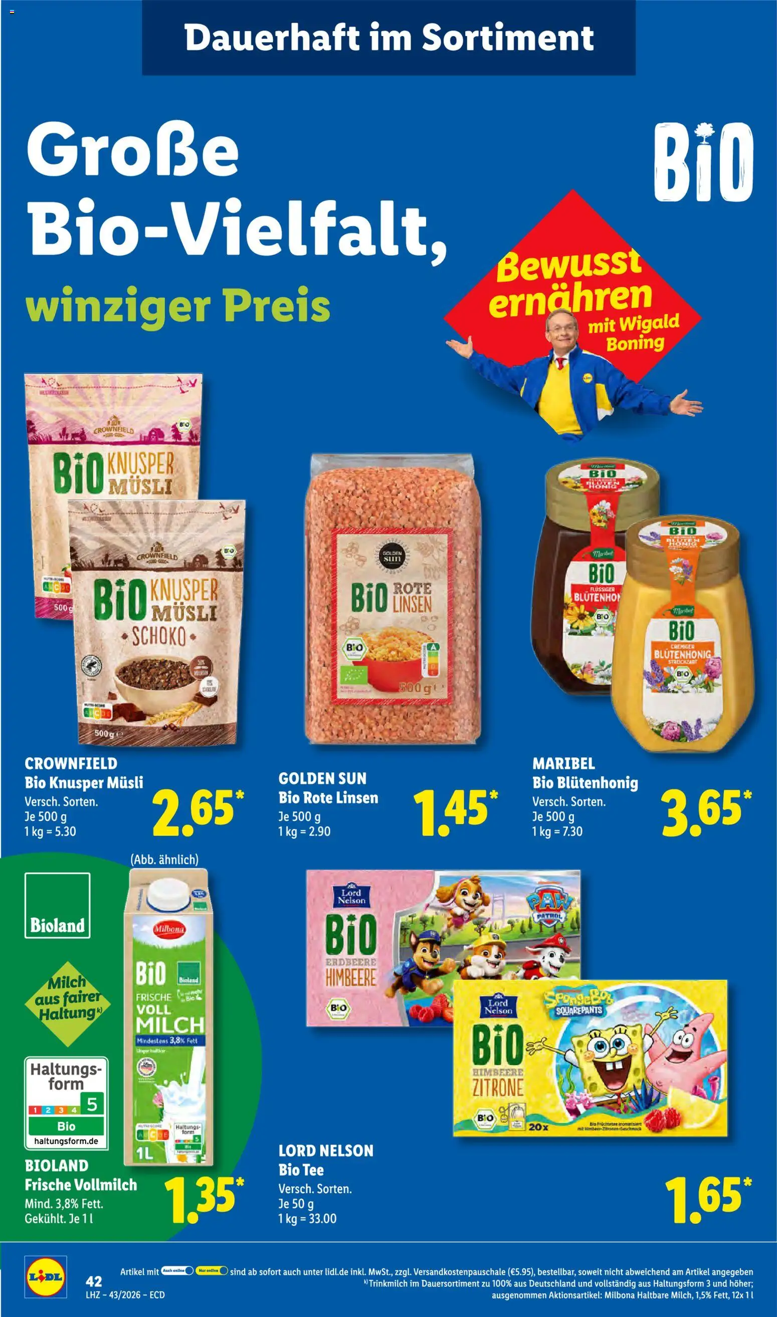Lidl Německo leták od 19.10.2026 | Strana: 58 | Produkty: Milbona, Müsli